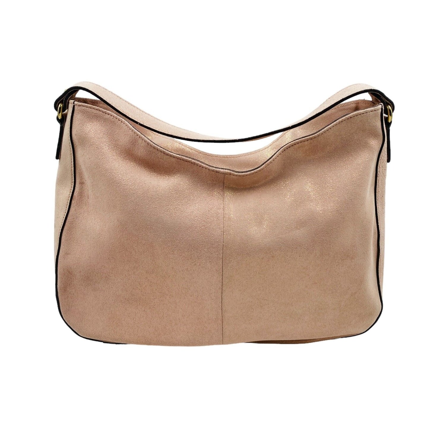 MAZARIN Sac à main en cuir suédé pailleté rose Sac à main Sac à bandoulière