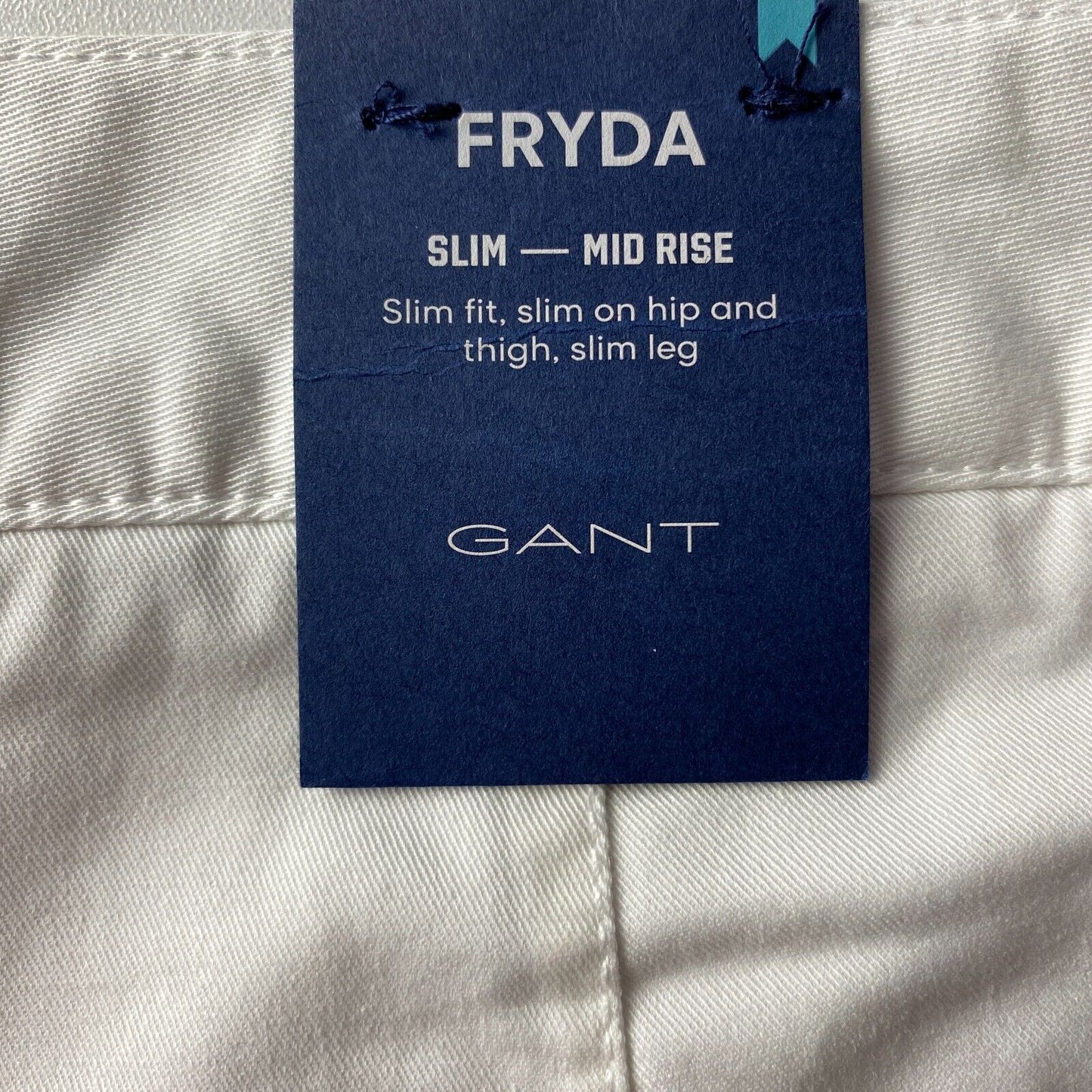 GANT FRYDA Damen Weiße Slim Fit Chinohose Größe EUR 36 UK 8 US 6 W29