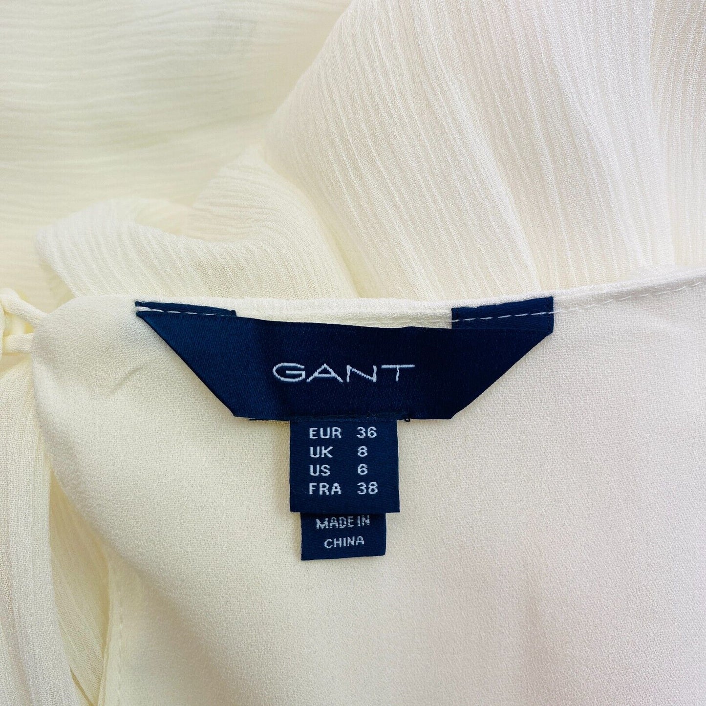 GANT Women Beige Boat Neck Flared Dress Size EU 36 UK 8 US 6