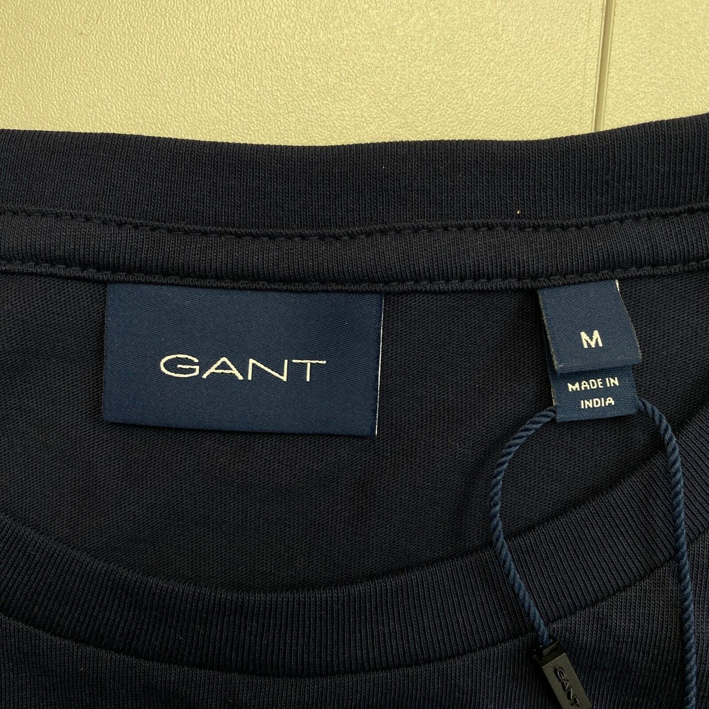 GANT Navy Blue Original Crew Neck Long Sleeves T Shirt Size M