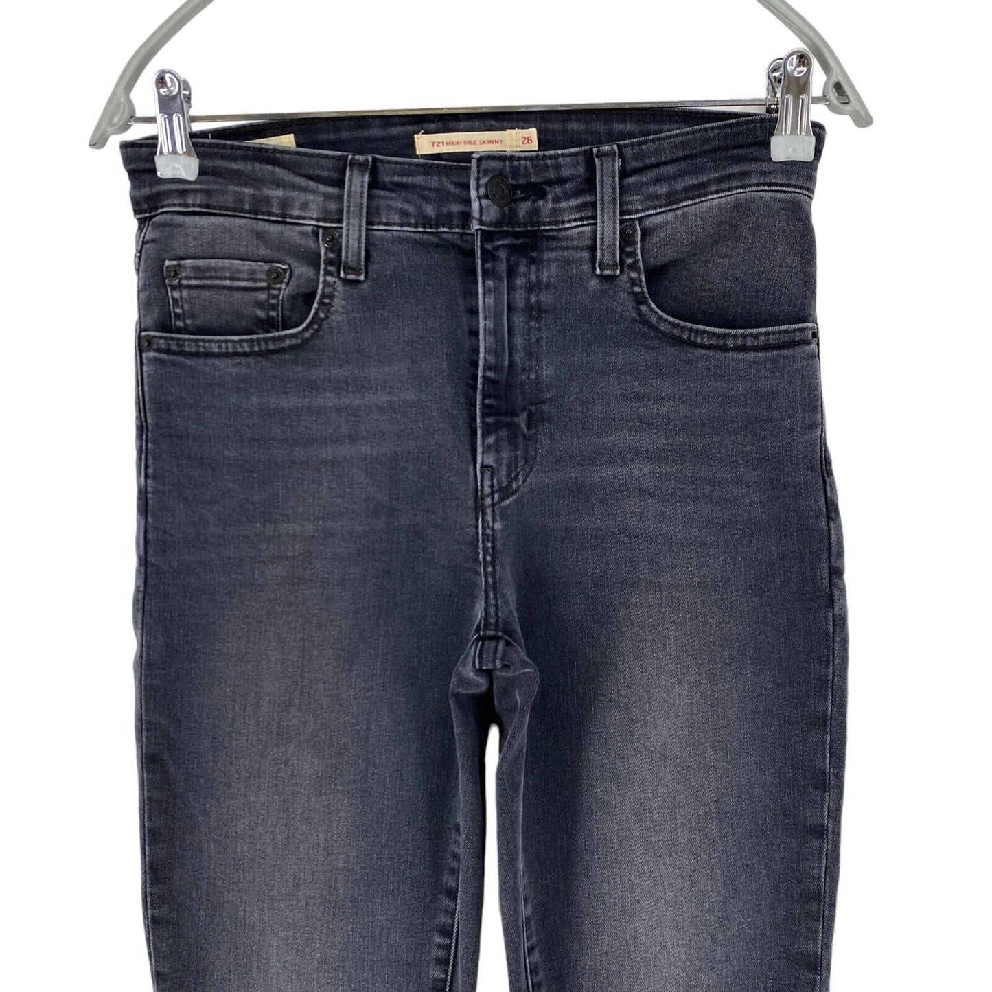 Levi's Premium 721 Damen Jeans mit hoher Taille und Skinny-Fit, Grau, W26 L28