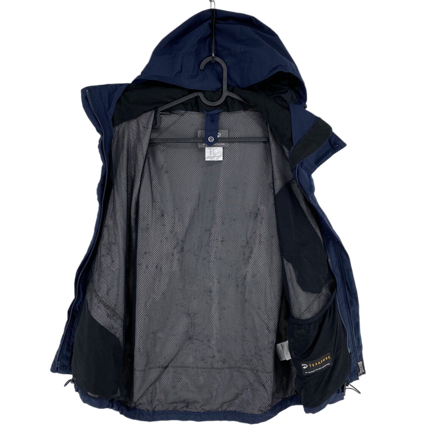 Jack Wolfskin Texapore Veste à capuche bleu marine Manteau Taille S