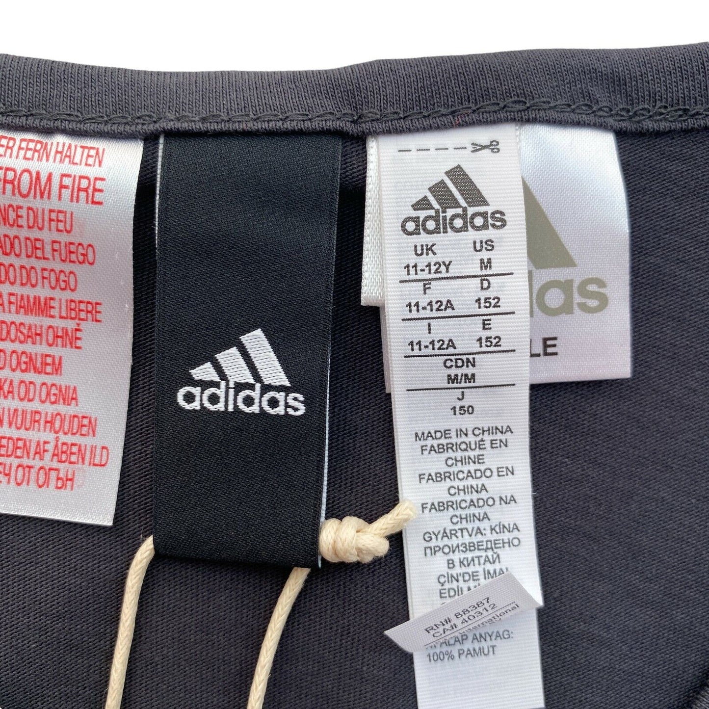 Adidas Youth Boys Grey Tank Top Size 11 - 12 Years