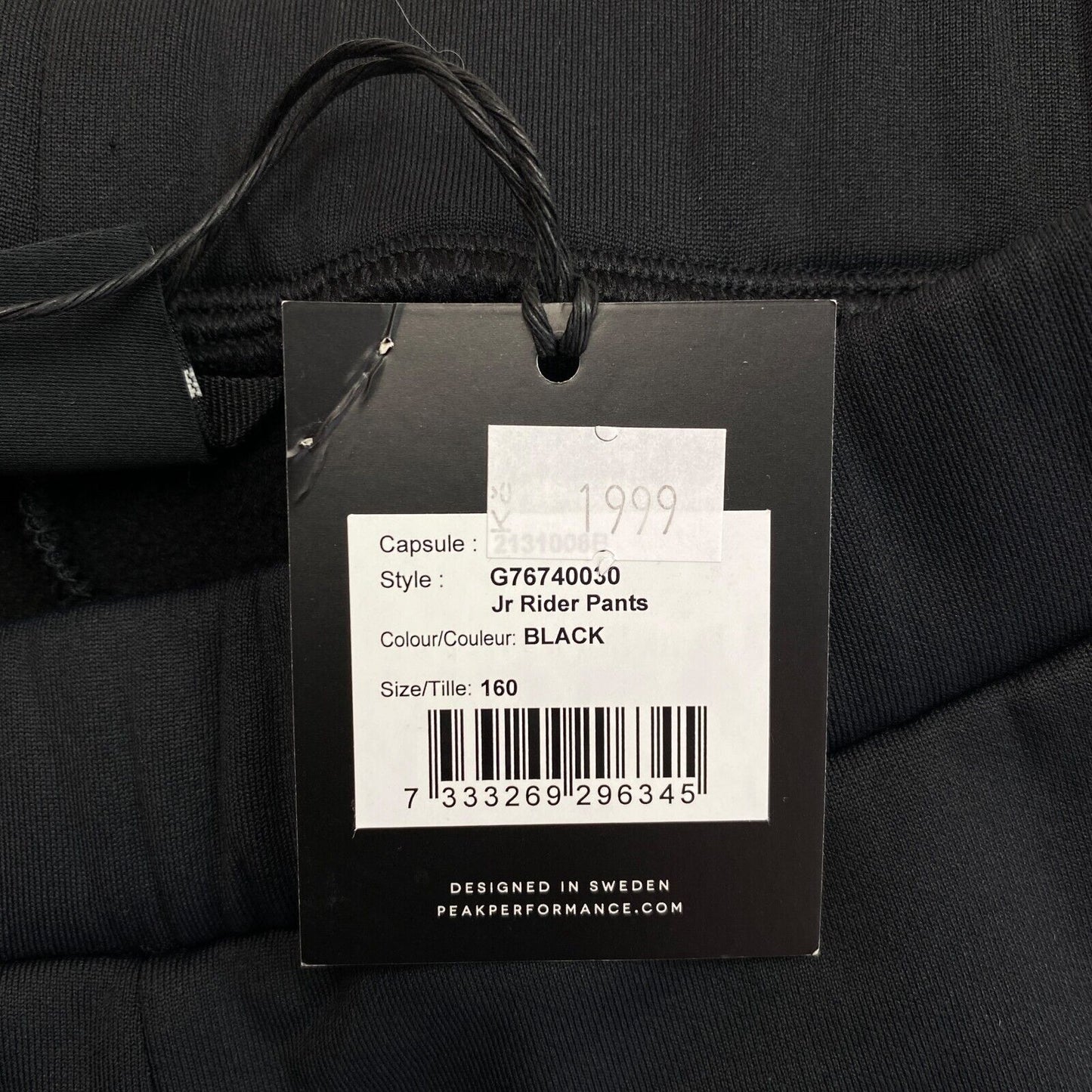 Peak Performance Junior Black Rider Pants Size 160 cm