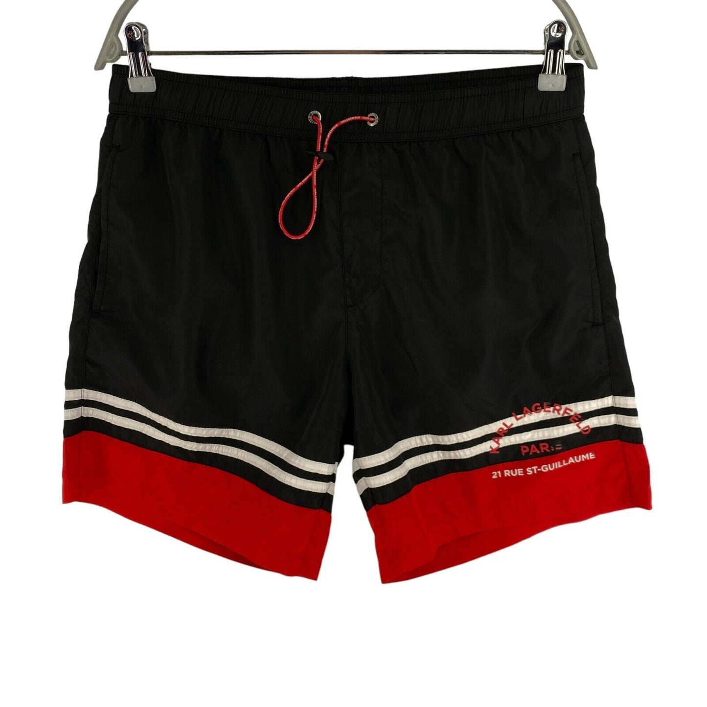 KARL LAGERFELD Beachwear Schwarze kurze Badehose Shorts Größe L