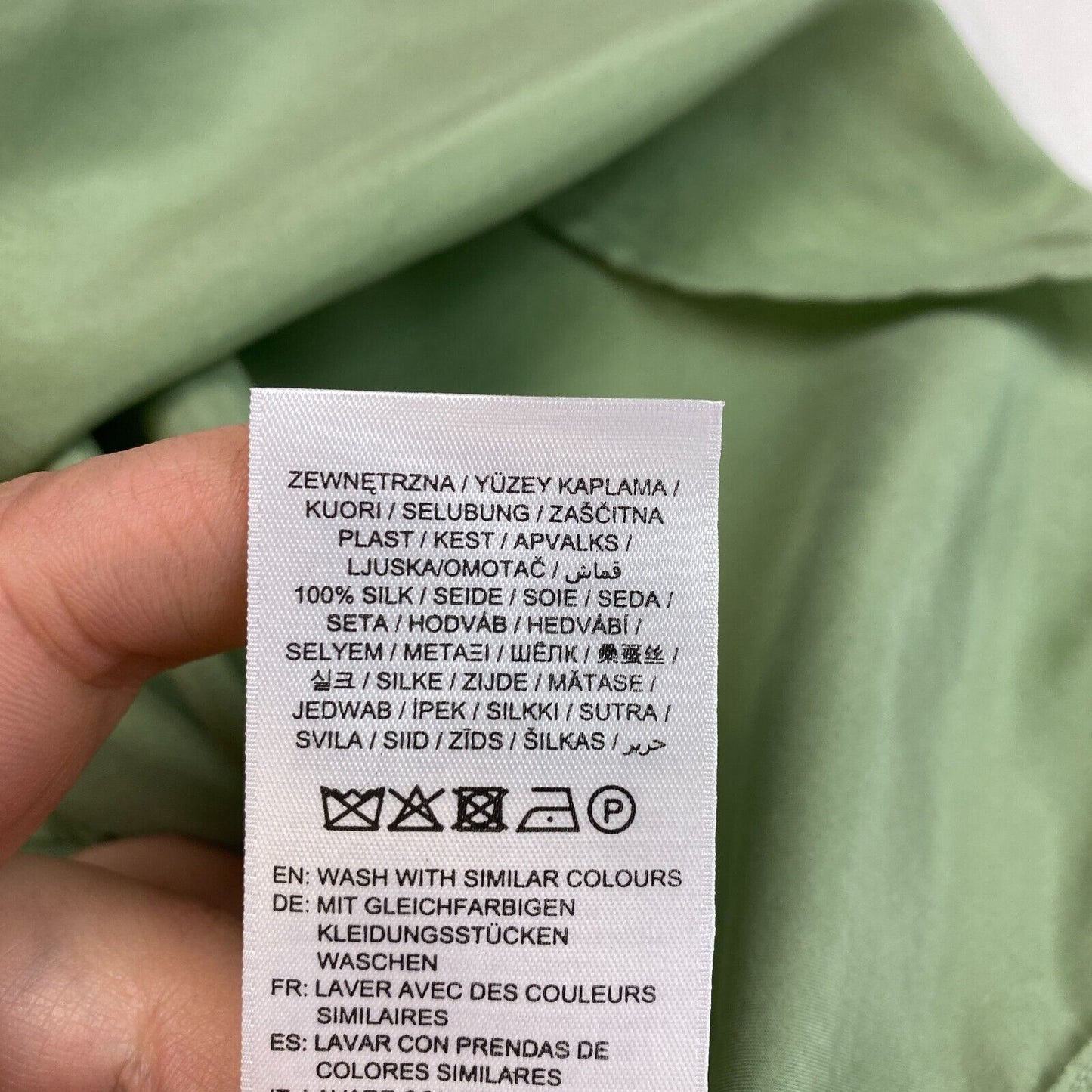 GANT Chemise décontractée verte 100% soie Taille EU 38 UK 10 US 8