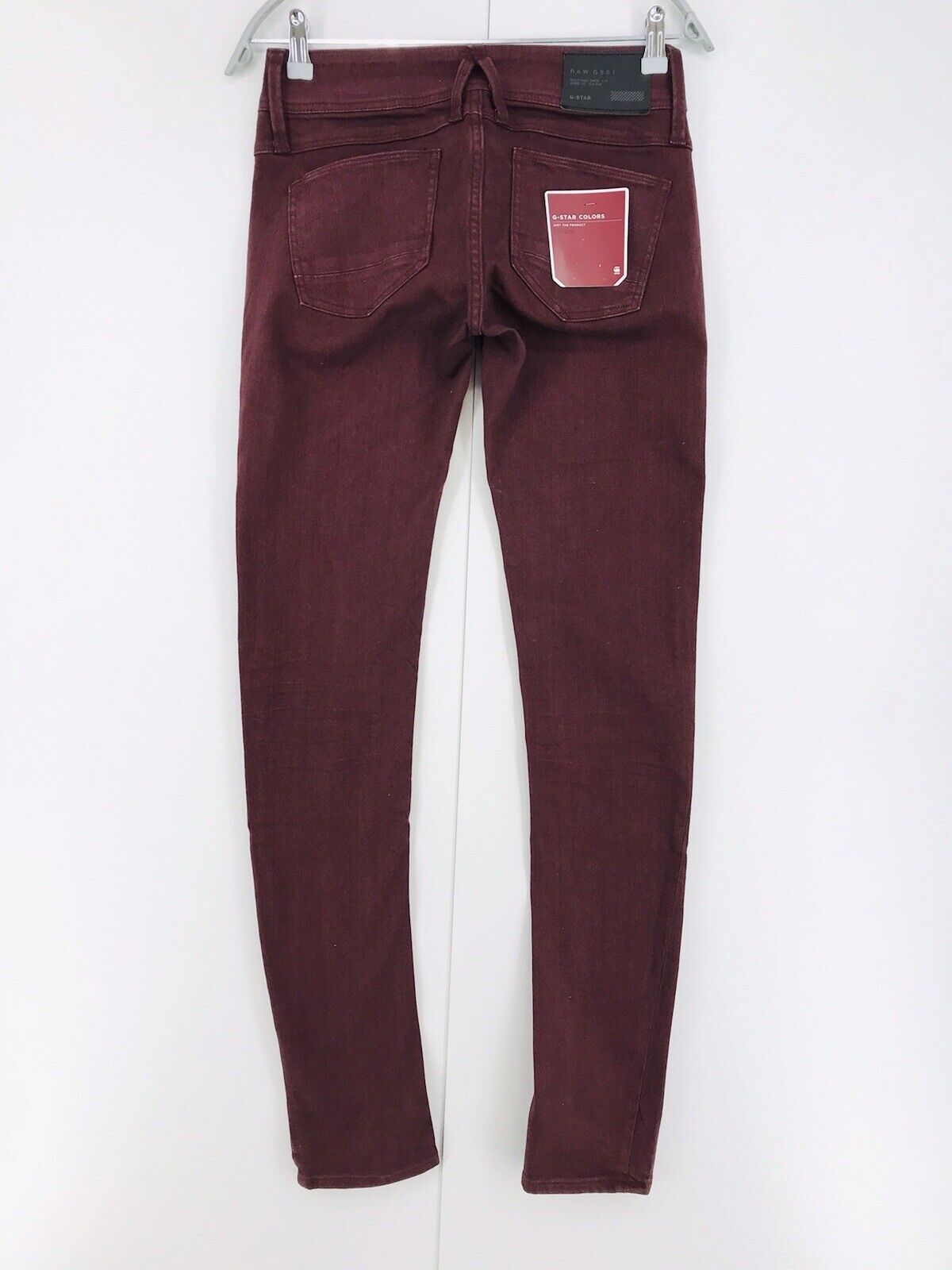 G-STAR RAW LYNN COJ Femme Bordeaux Rouge Foncé Jean Skinny W26 L34