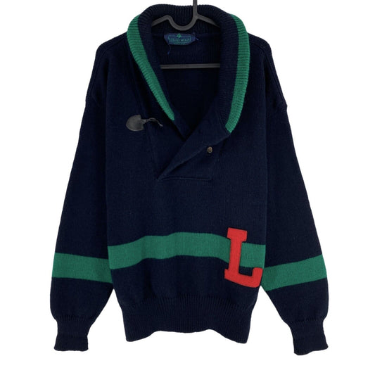 Cosby vintage Rétro années 90 Loli &amp; Wolf Blue Sweater Pull Taille M