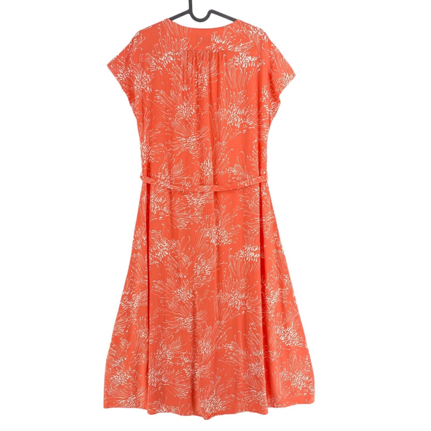 GANT Orange V Neck Printed Beach A Line Dress Size EU 36 UK 10 US 6