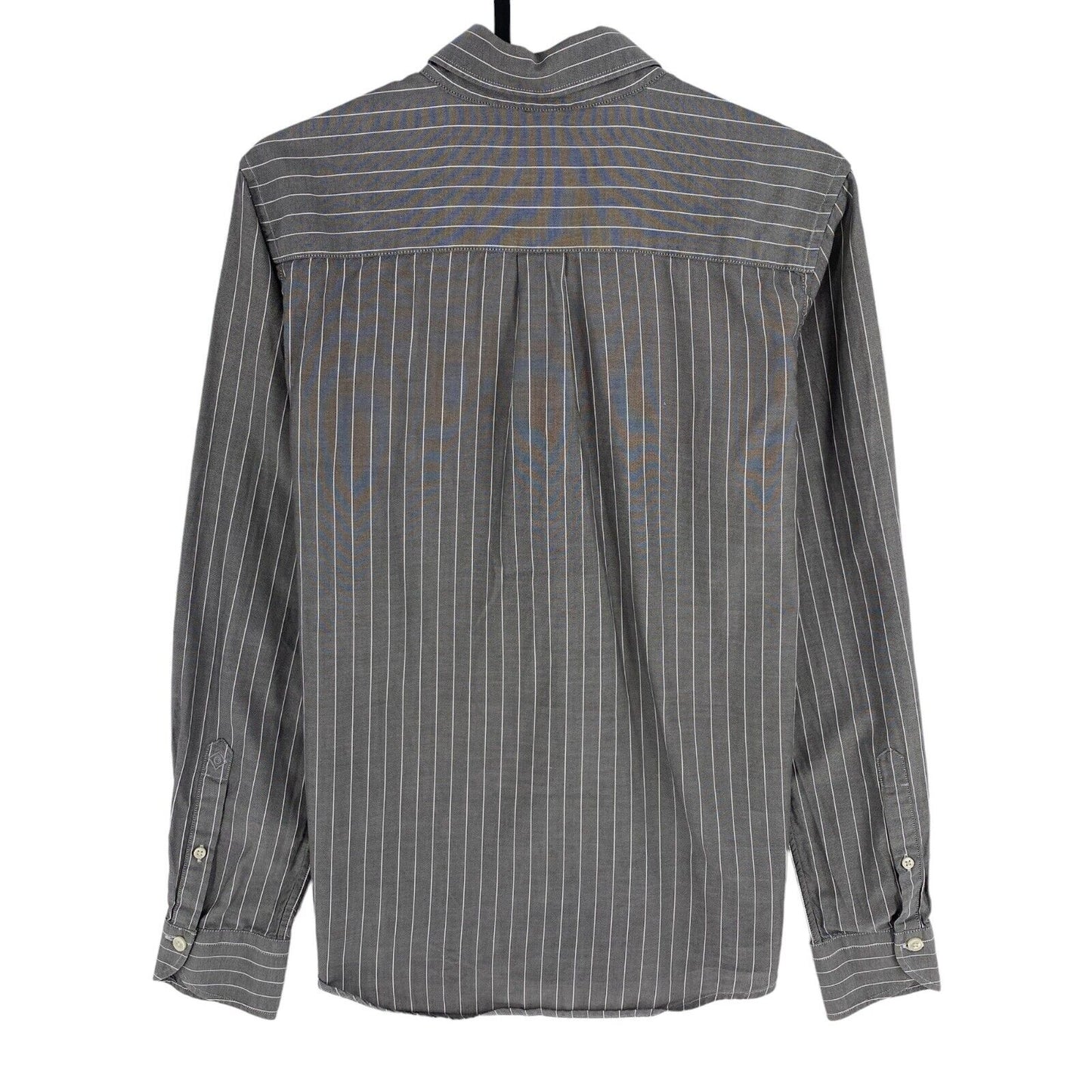 GANT Women Grey Striped Long Sleeves Shirt Size EU 34 UK 8 US 4