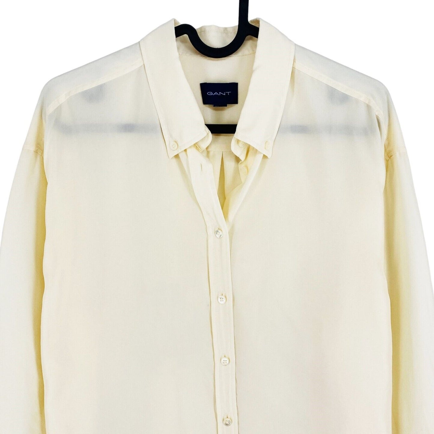 GANT Beige Relaxed Silk Shirt Size EU 34 UK 6 US 4