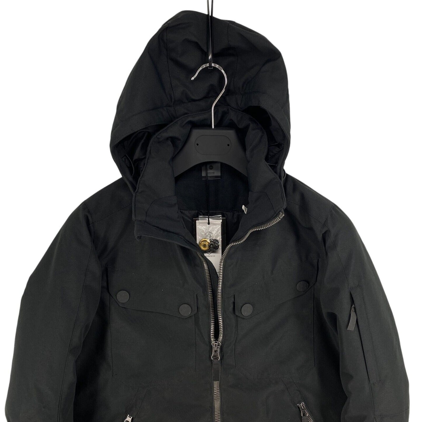 CRAFT Men Black Utility Hooded Padded Jacket Coat Size XS