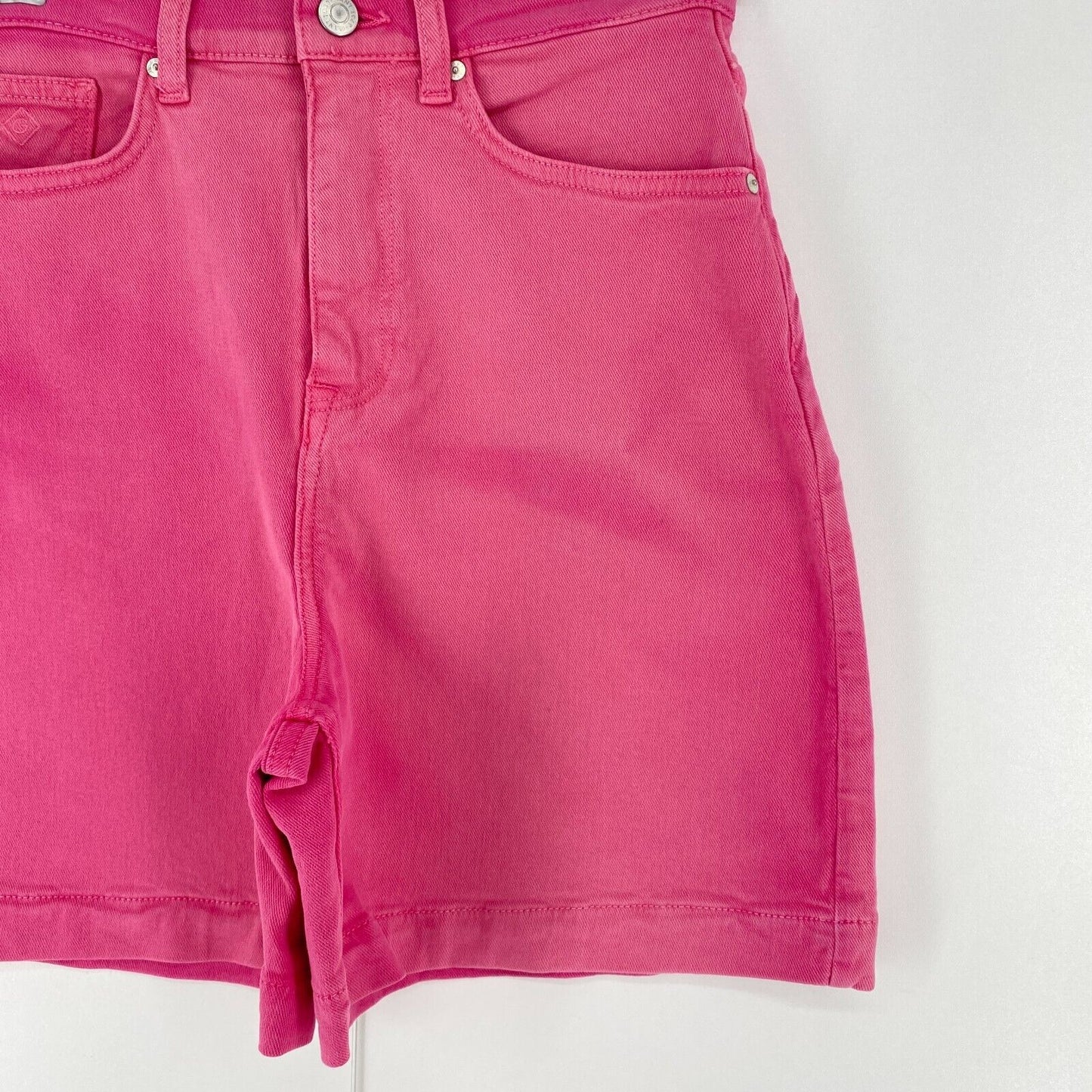 GANT Women Pink Regular Fit Denim Shorts Size W26