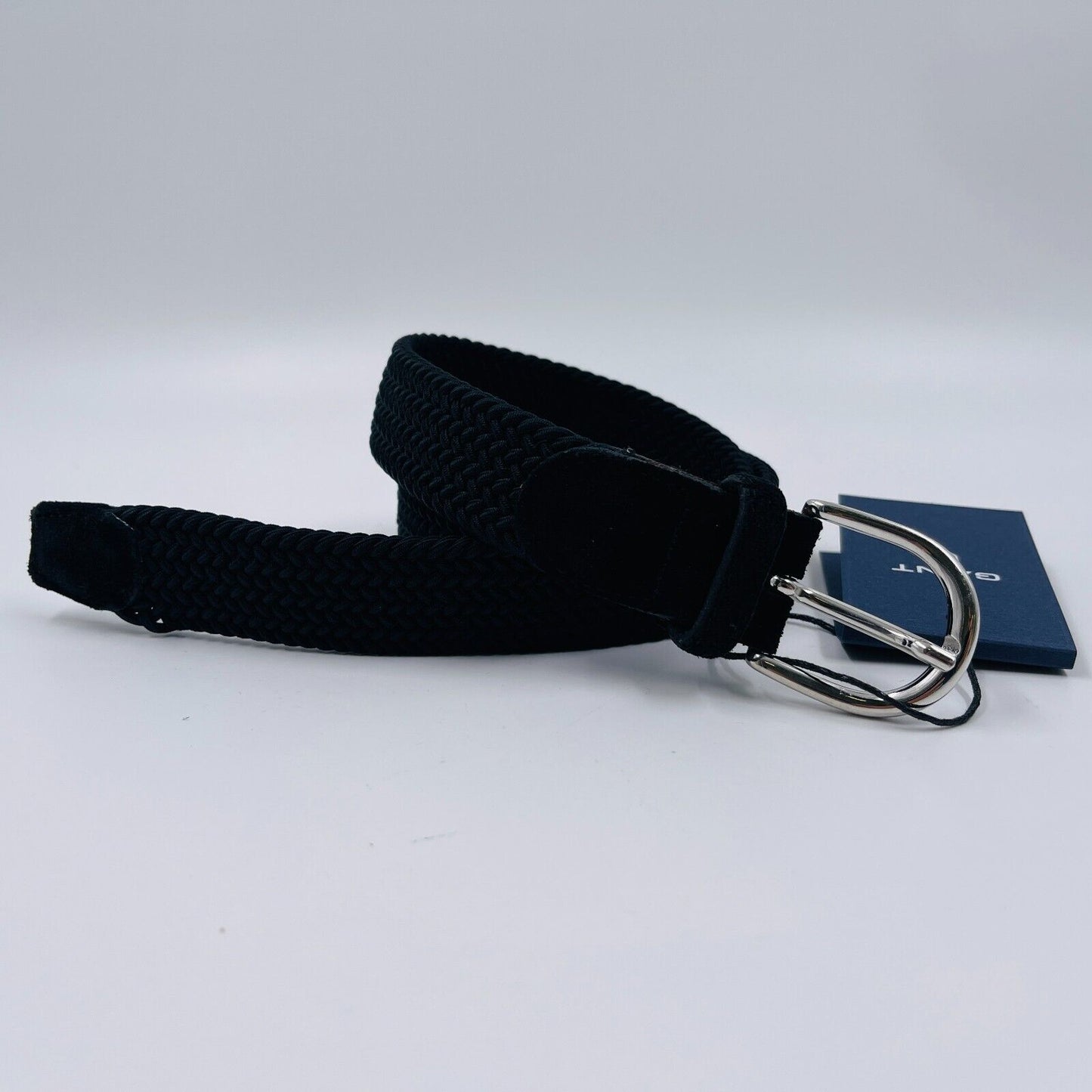 GANT Ladies Dark Blue Elastic Stretchy Braid Belt Size 80 cm 32 in.