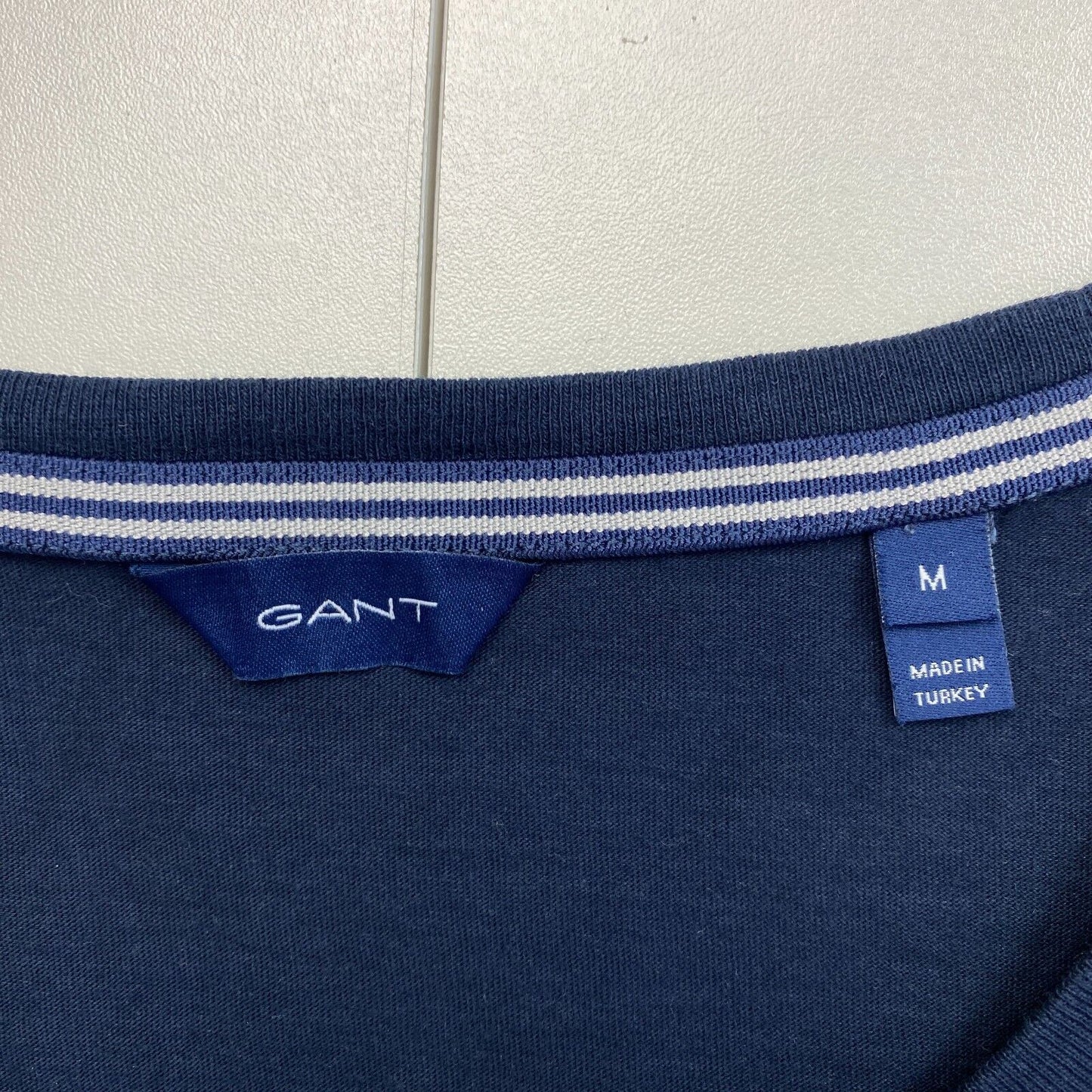 GANT Women Navy Blue Logo Crew Neck Short Sleeves T Shirt Size M