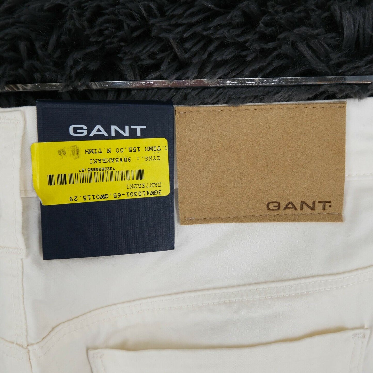 GANT White Dawn Cotton Satin Pants Trousers Size W29 L34