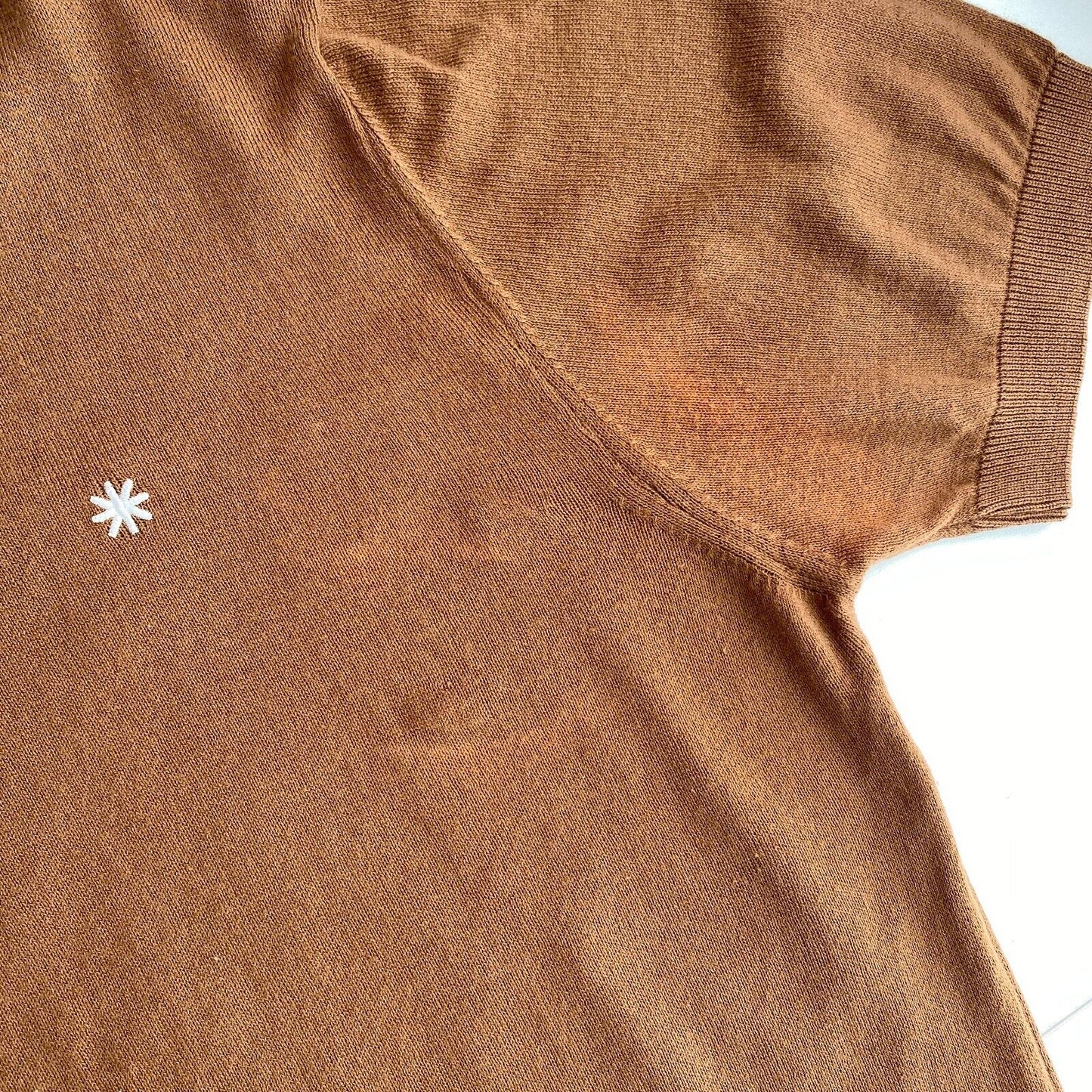 Manuel Ritz Men Brown Short Sleeves Polo Shirt Size L