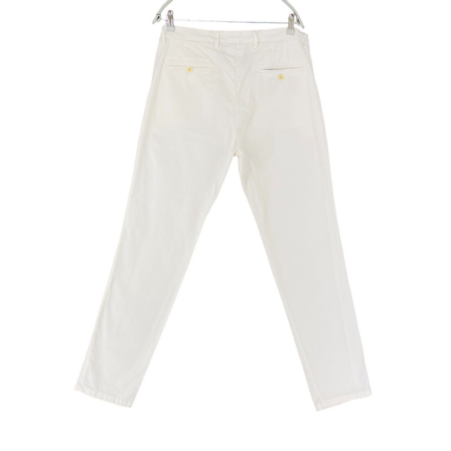 MANUEL RITZ White Slim Fit Chino Trousers Size EUR 54 W34