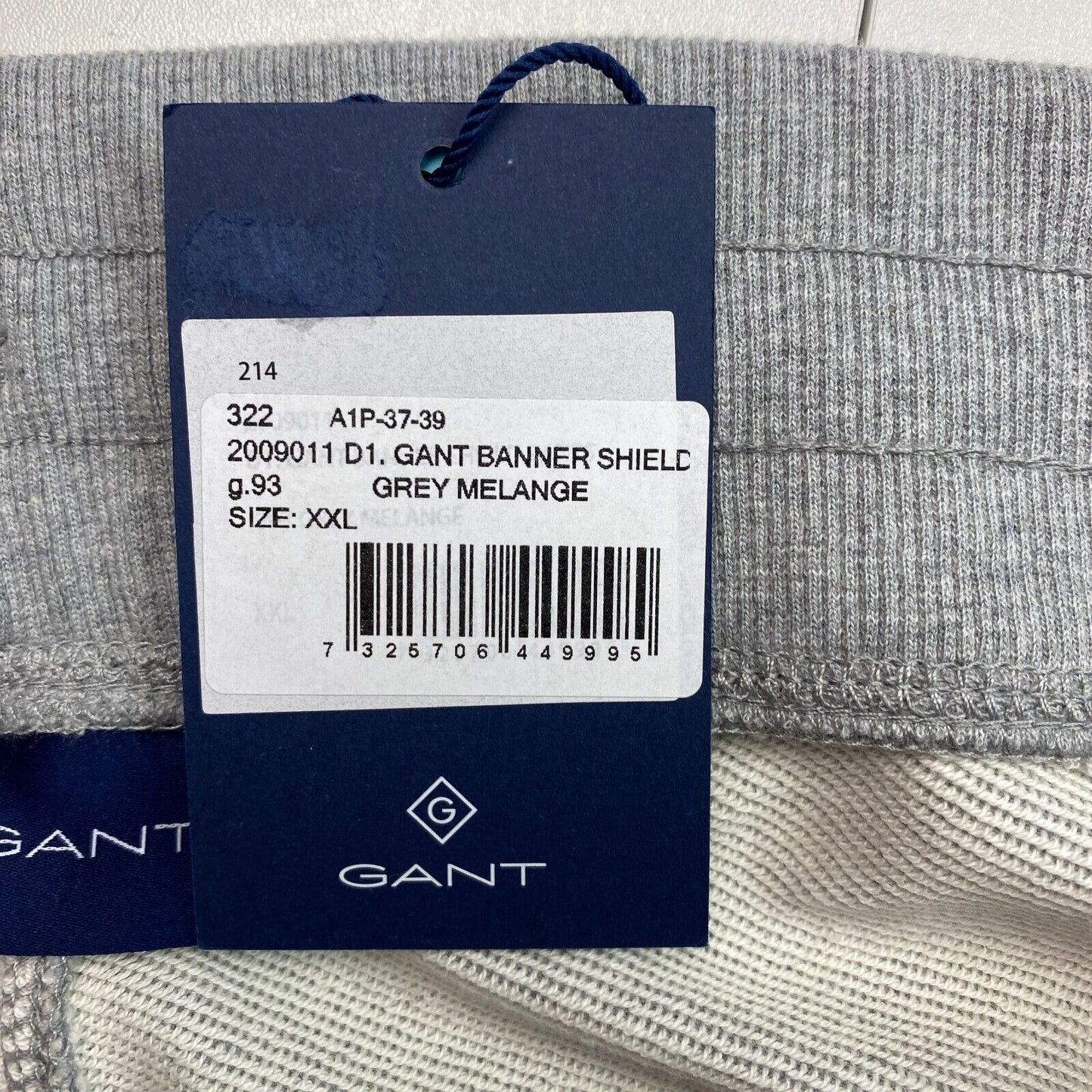 GANT Grey Banner Shield Sweat Pants Trousers Size 2XL XXL