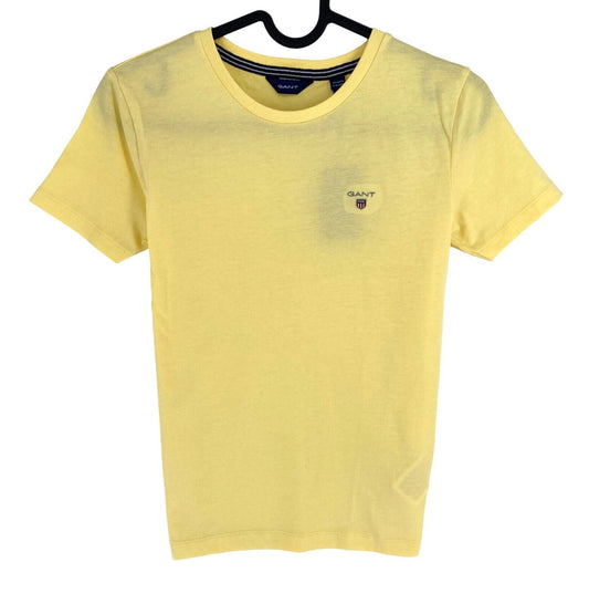 GANT Boys Yellow Original Crew Neck T-Shirt Size 9-10 Years 134/140 cm