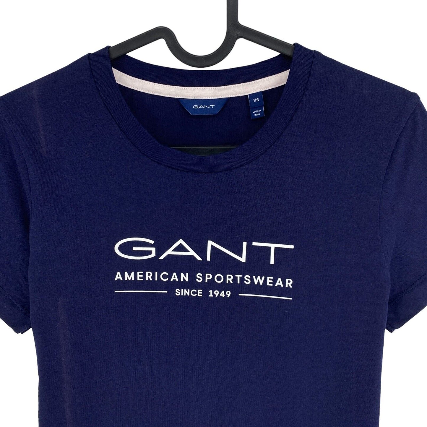 GANT T-shirt à col rond avec logo bleu Taille XS