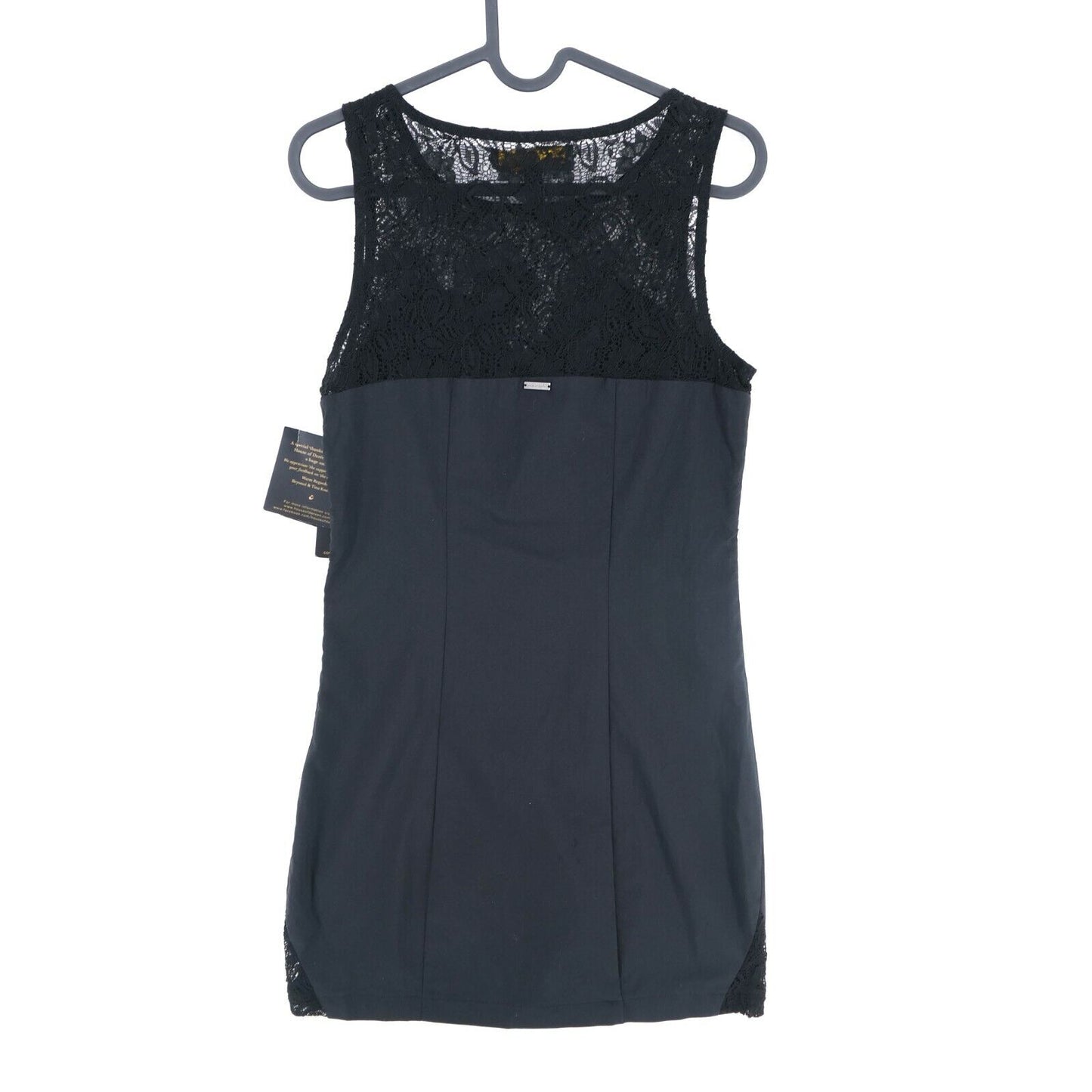 RRP €116 DEREON Black Crew Neck Sleeveless Dress Size S M