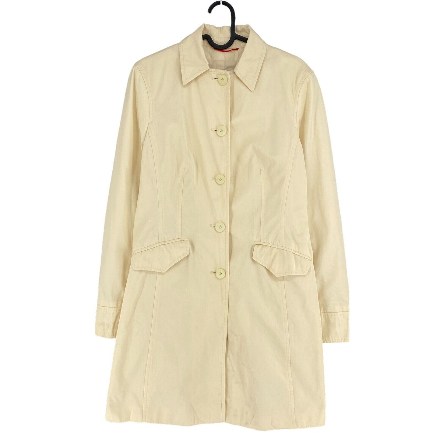 DANIEL HECHTER Beige 100% Cotton Over Coat Size EU 38 UK 12 US 10