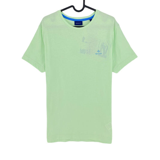 GANT Green Contrast Logo Crew Neck T Shirt Size M