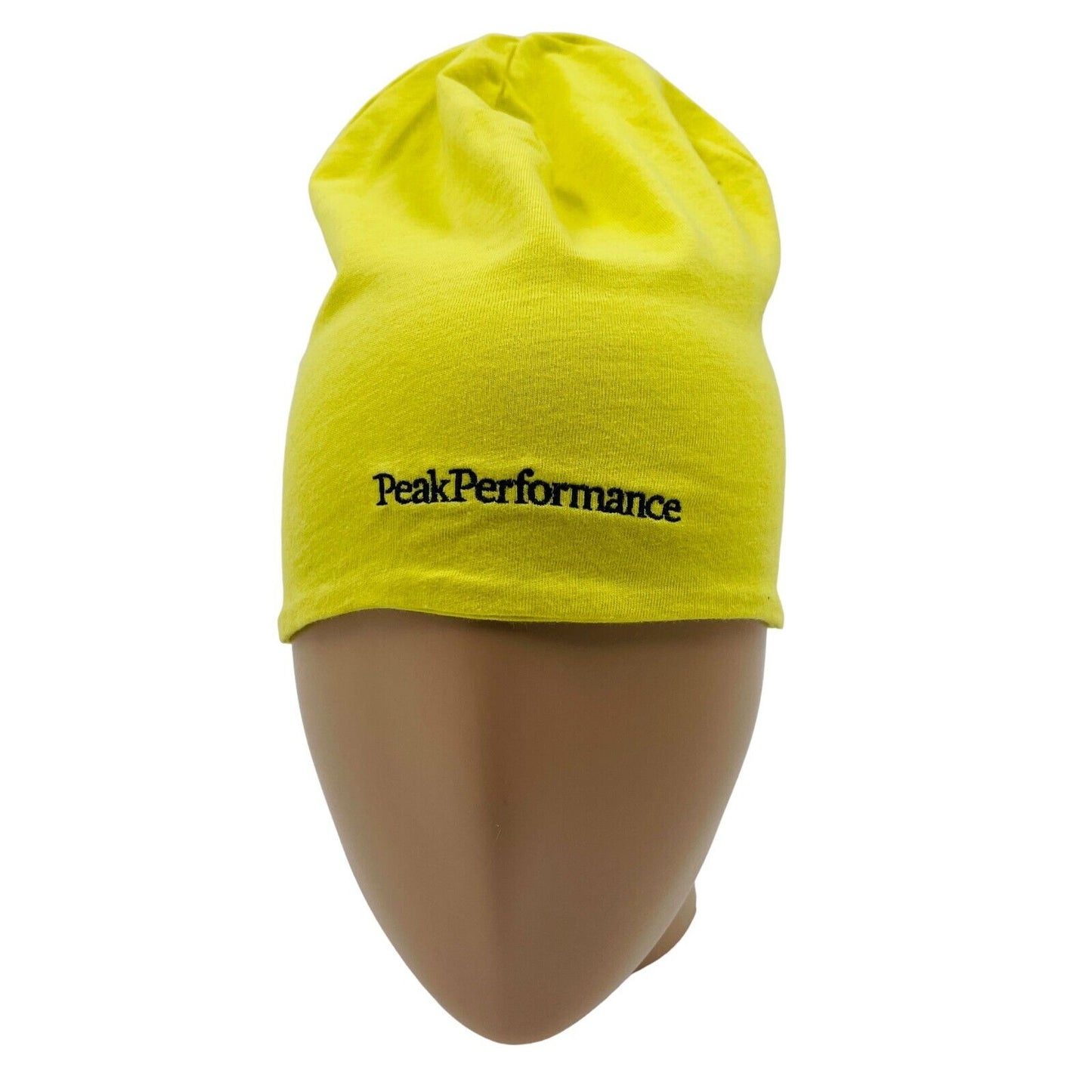 Peak Performance Yellow 100% Cotton Beanie Hat One Size