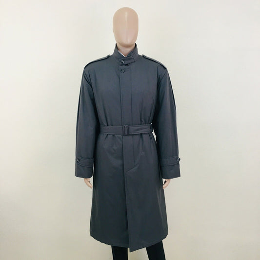 ORATOP Vintage Retro Grey Warm Trench Coat Size EUR 54 US UK 44