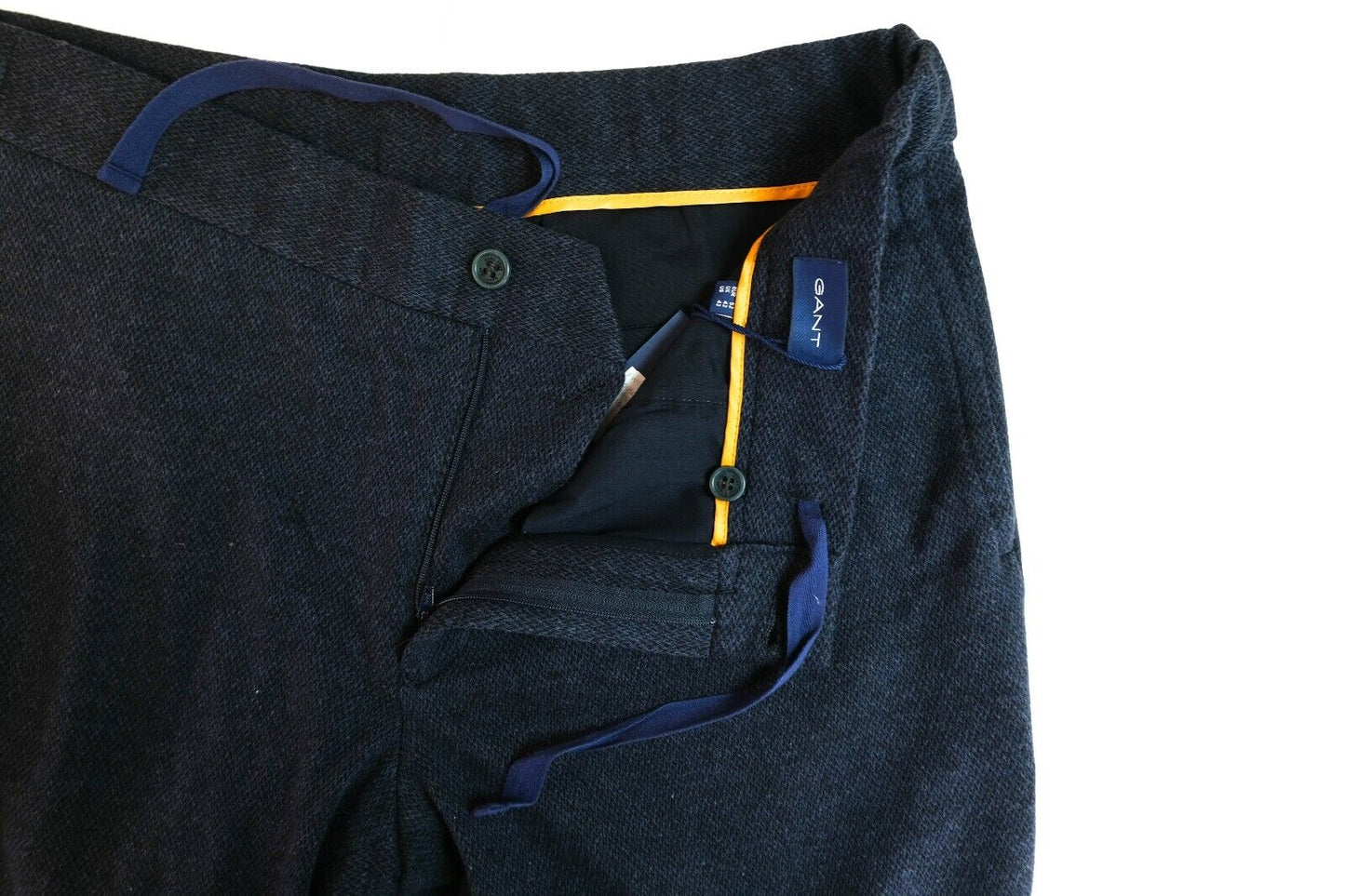 GANT Navy Blue Jersey Suit Slim Fit Pants Trousers Size EUR 52 UK/US 42