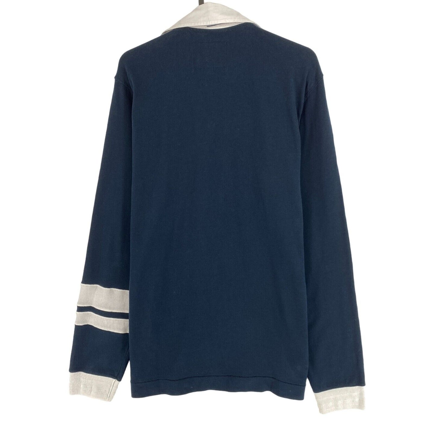 WOOLRICH Navy Blue Long Sleeves Rugby Polo Sweater Jumper M