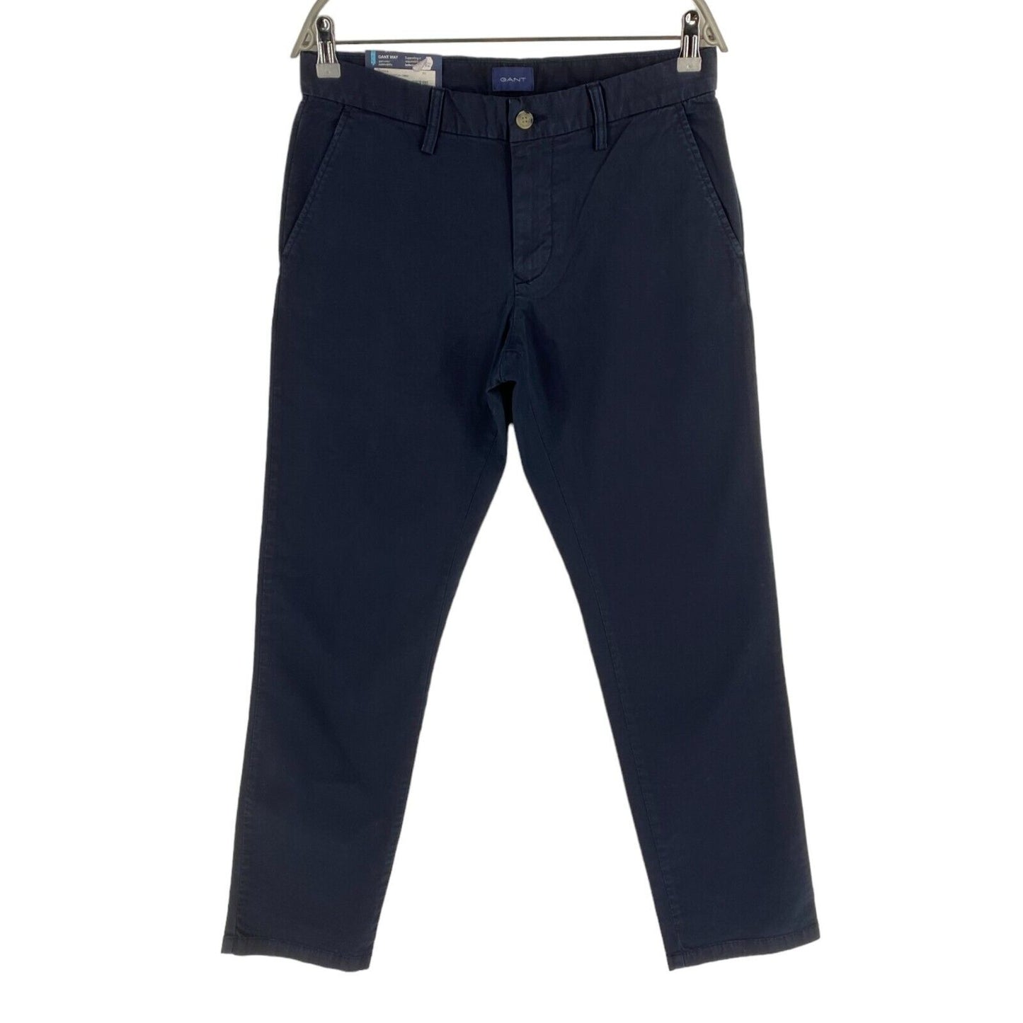 GANT Chinohose für jeden Tag, Marineblau, reguläre Passform, Größe W31 L32