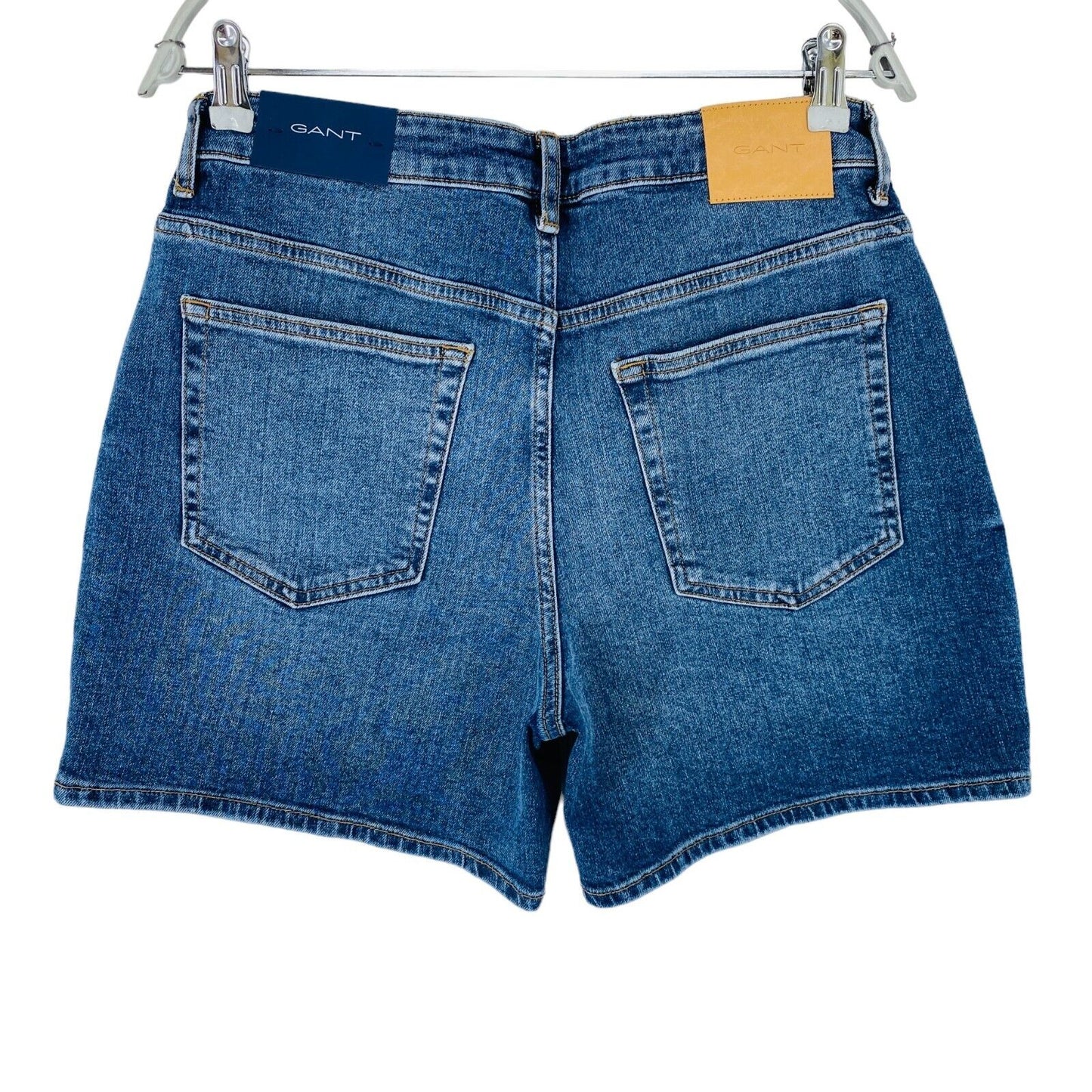 GANT Women Blue Regular Fit Denim Shorts Size W32