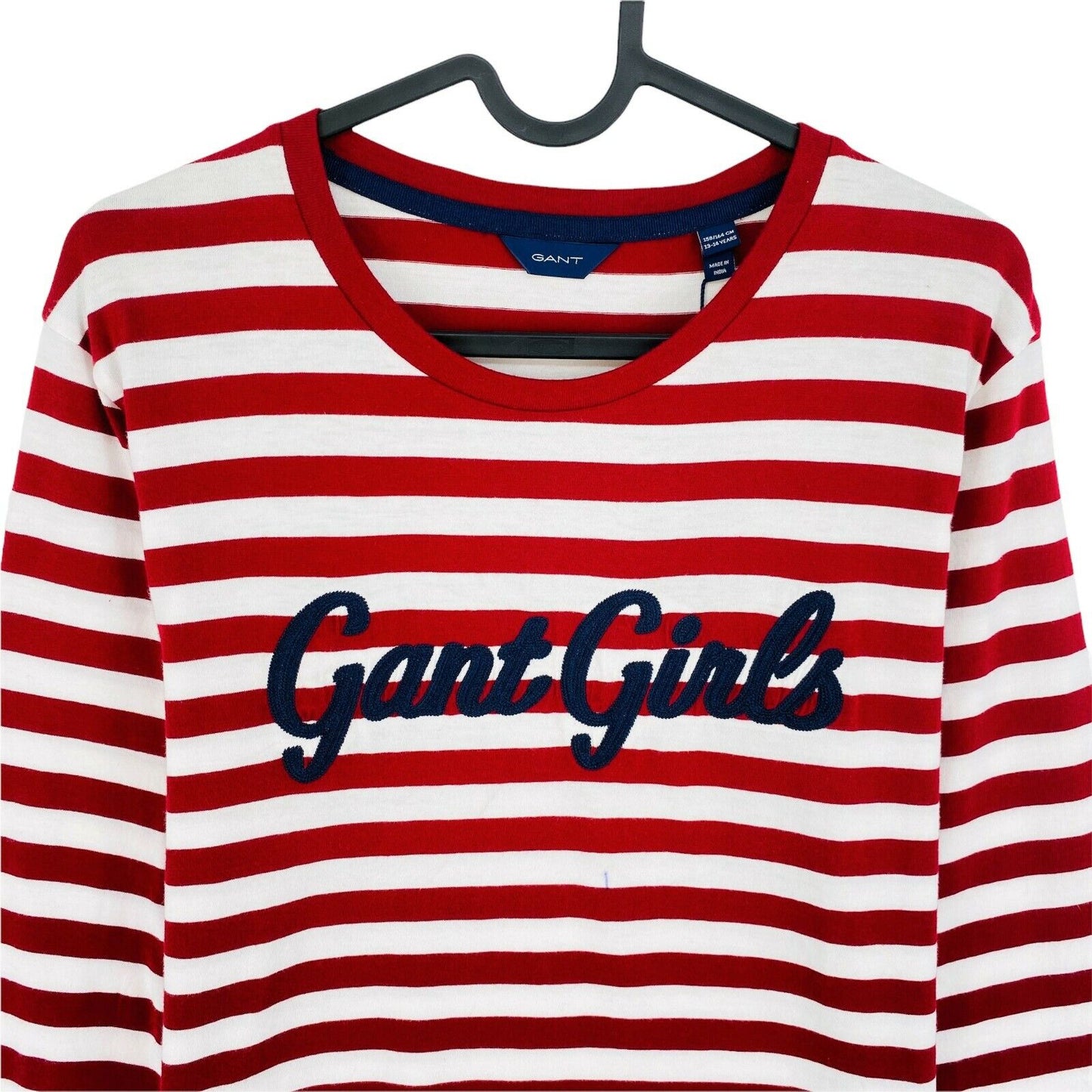 GANT Red Striped Crew Neck Long Sleeves T-Shirt Size 158/164 cm 13 - 14 Years