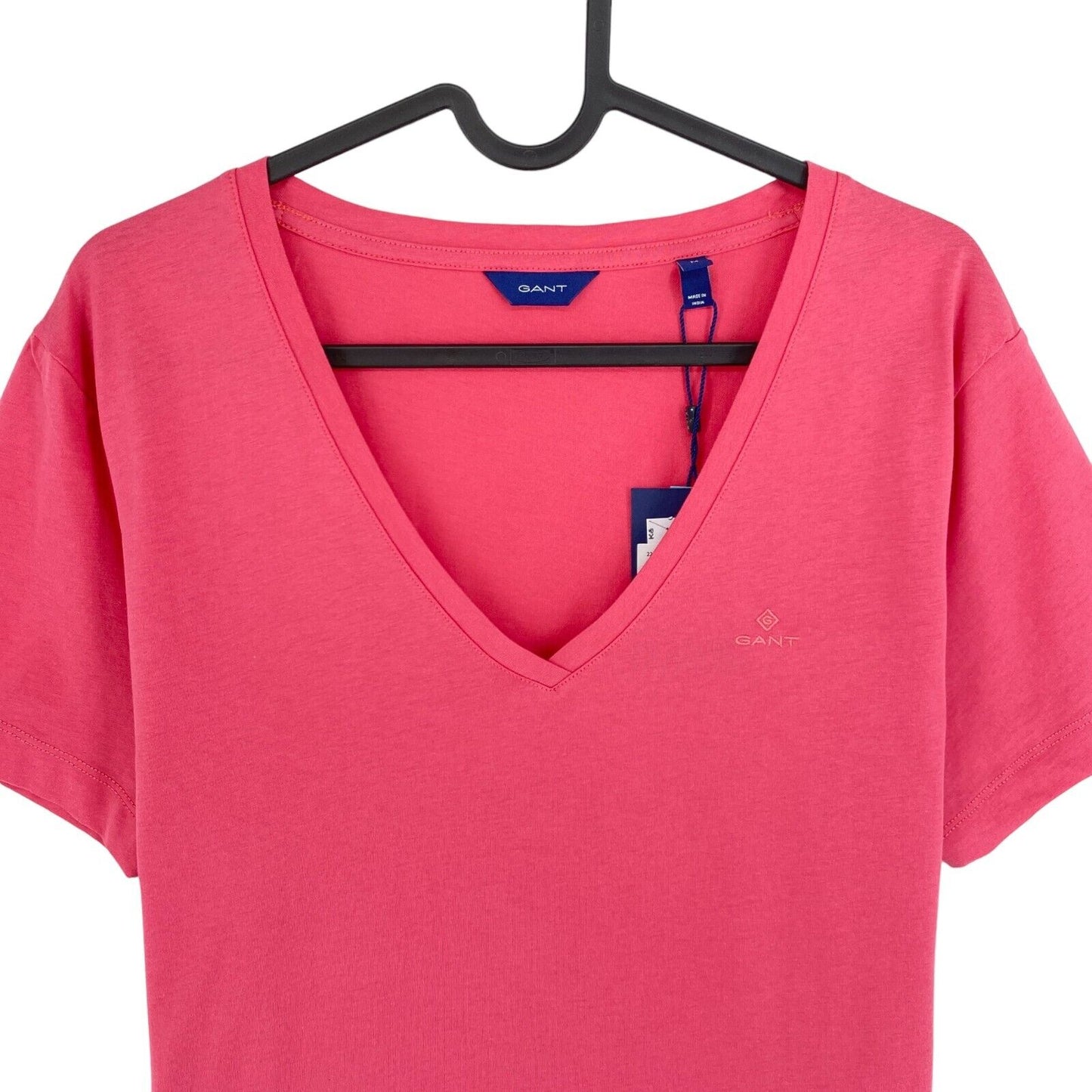 GANT Pink Original V Neck T Shirt Size M