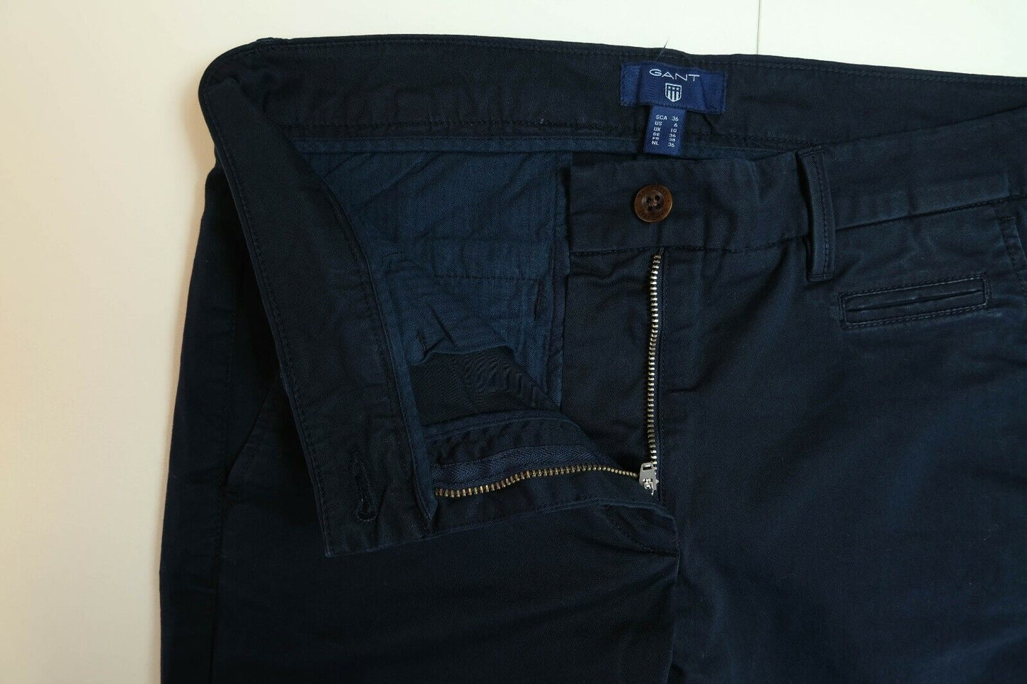 GANT Marineblaue Chinohose, Größe EUR 36 UK 10 US 6