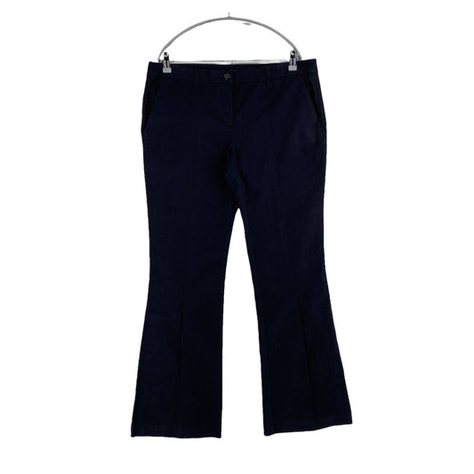 SISLEY Navy Blue Cotton Blend Bootcut Chino Pants Trousers Size W37 L35