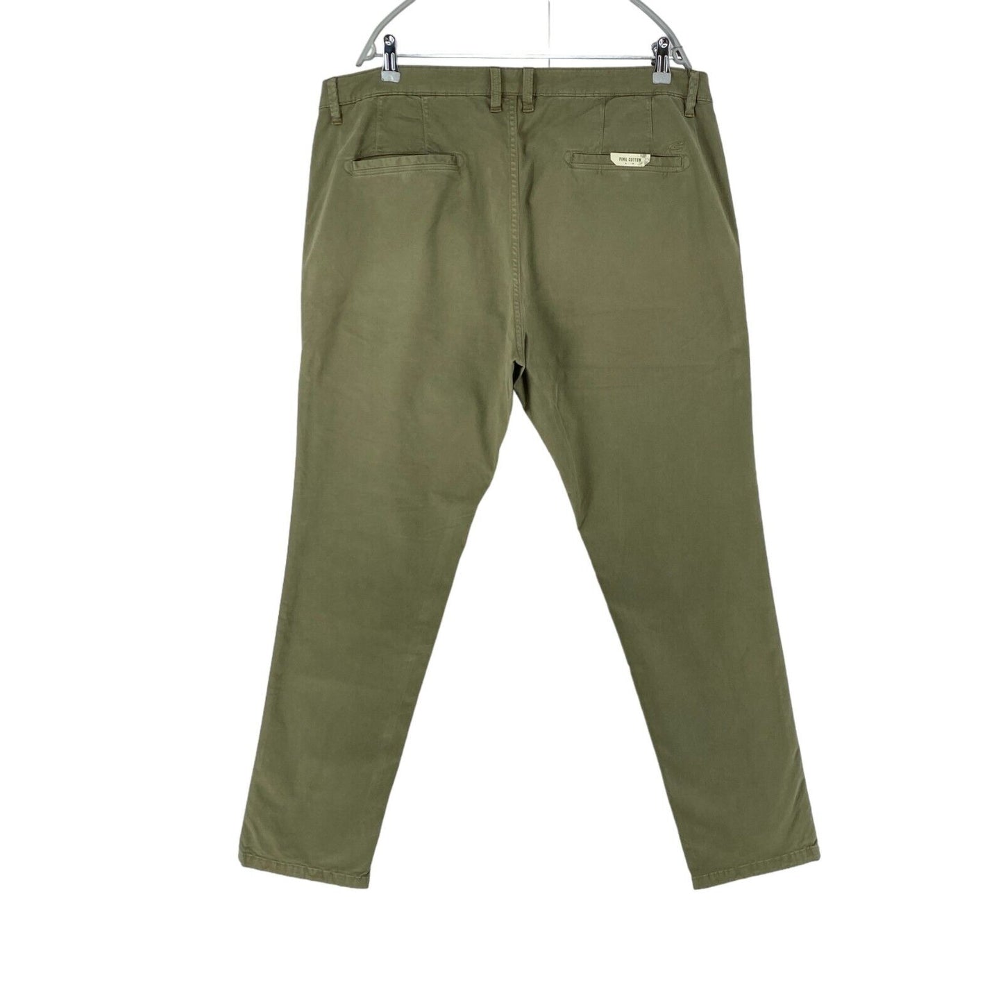 Camel Active MADISON Khaki Green Modern Slim Fit Chino Trousers W40 L32