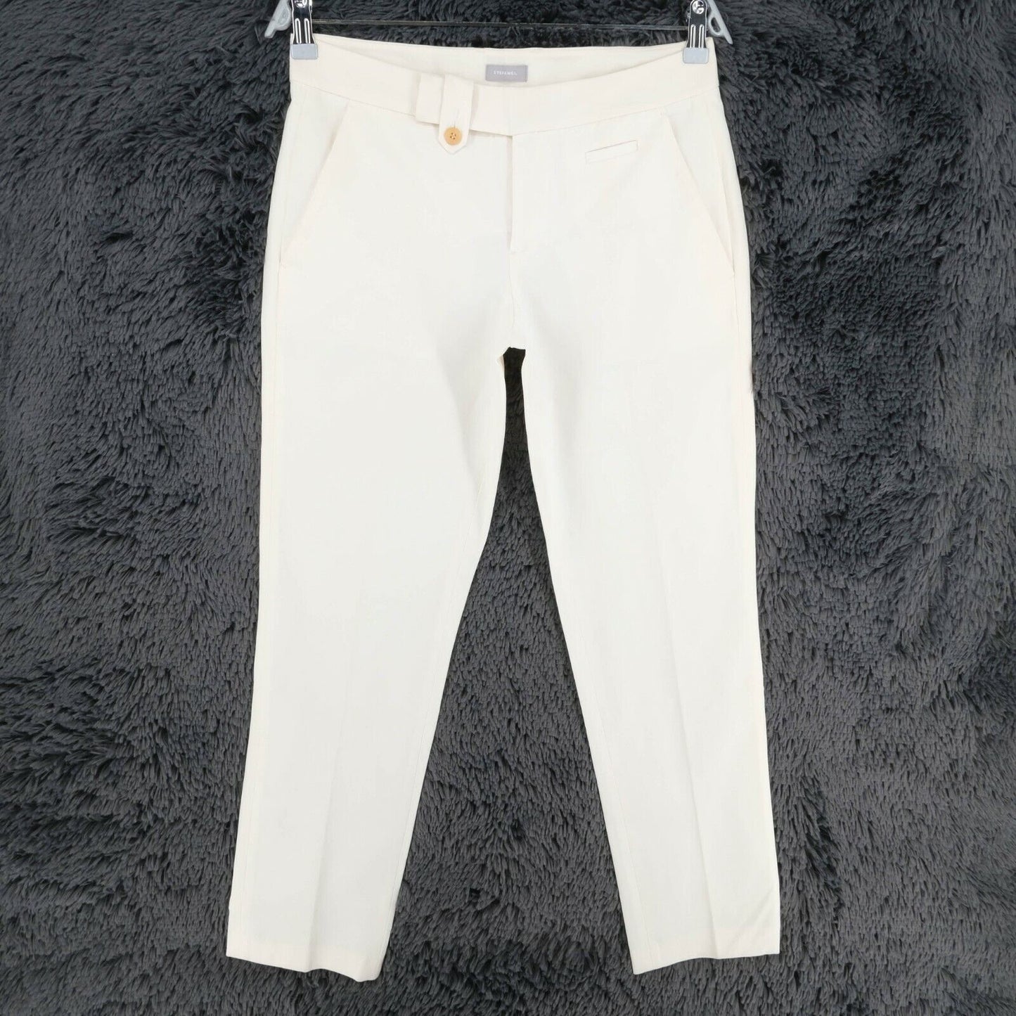 STEFANEL White Gabardine Stretch Pants Trousers Size EU 36 UK 8 US 6