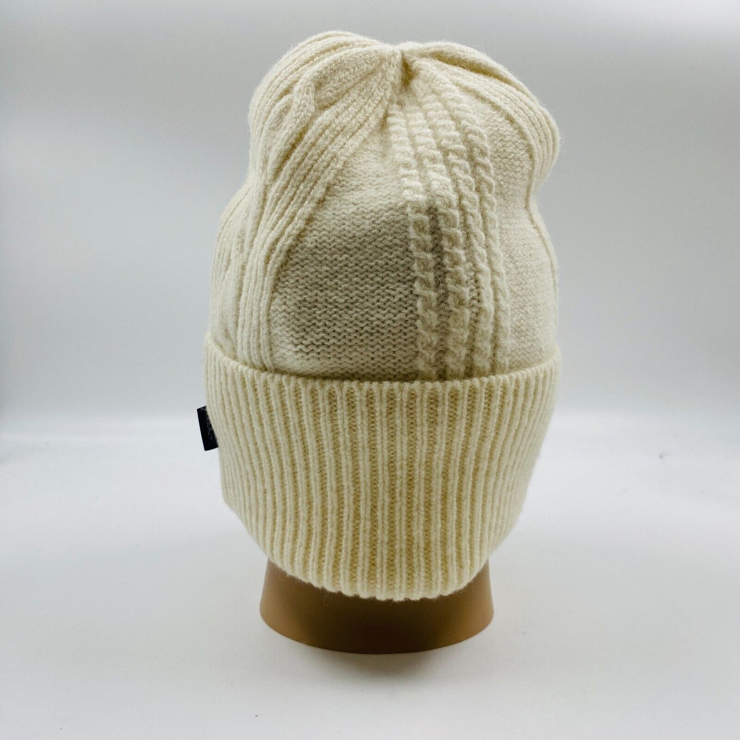 GANT Unisex Cream White Wool Beanie Winter Hat One Size