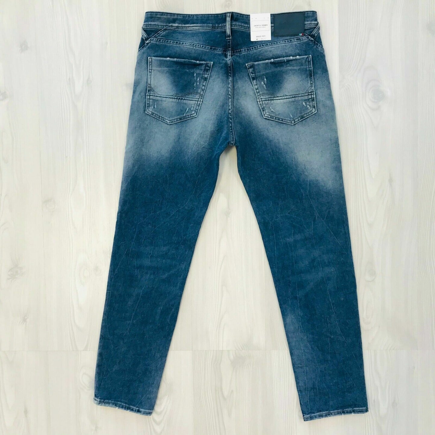 Jack & Jones Men‘s ERIC Tapered Fit Blue Jeans Size W32 L32