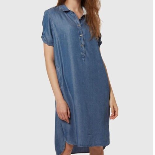 RRP €224,90 LA MARTINA Blue Short Denim Dress Size 1 XS