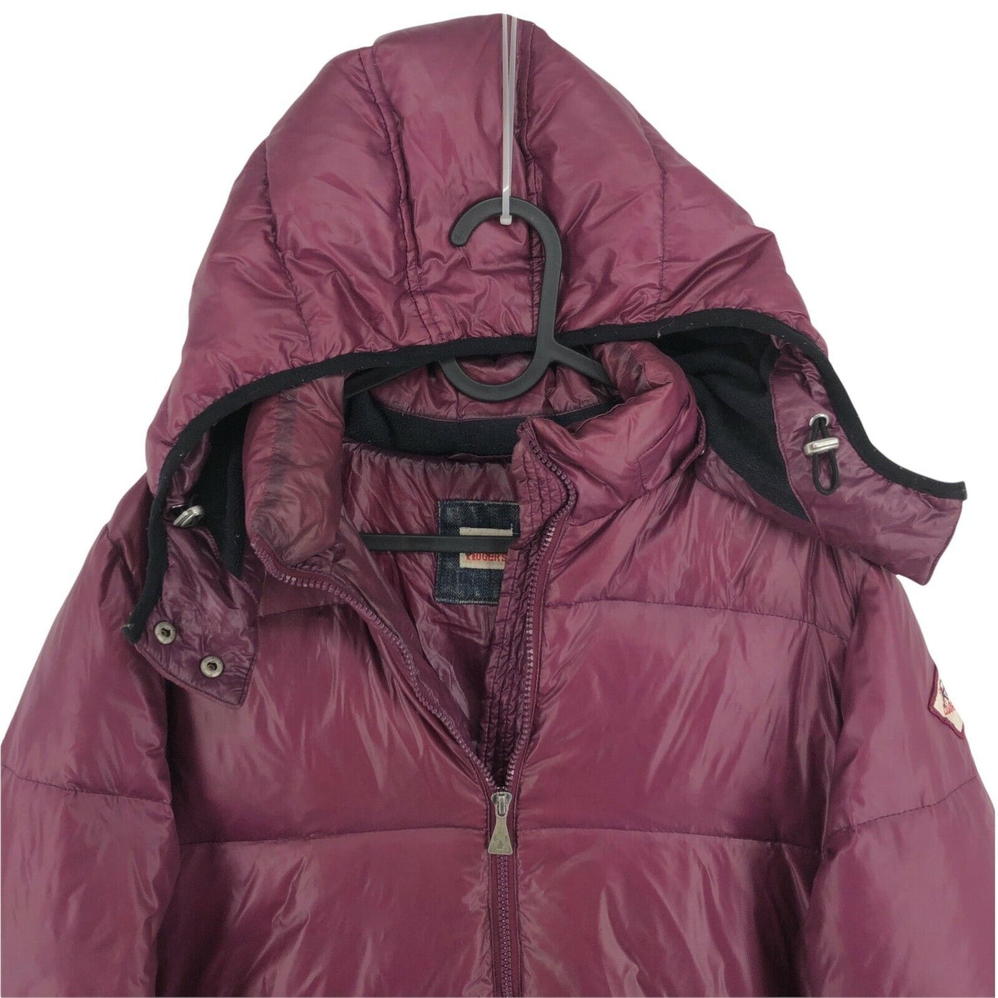 ROY ROGER'S Dark Purple Hooded Padded Down Puffer Coat Jacket Size 44