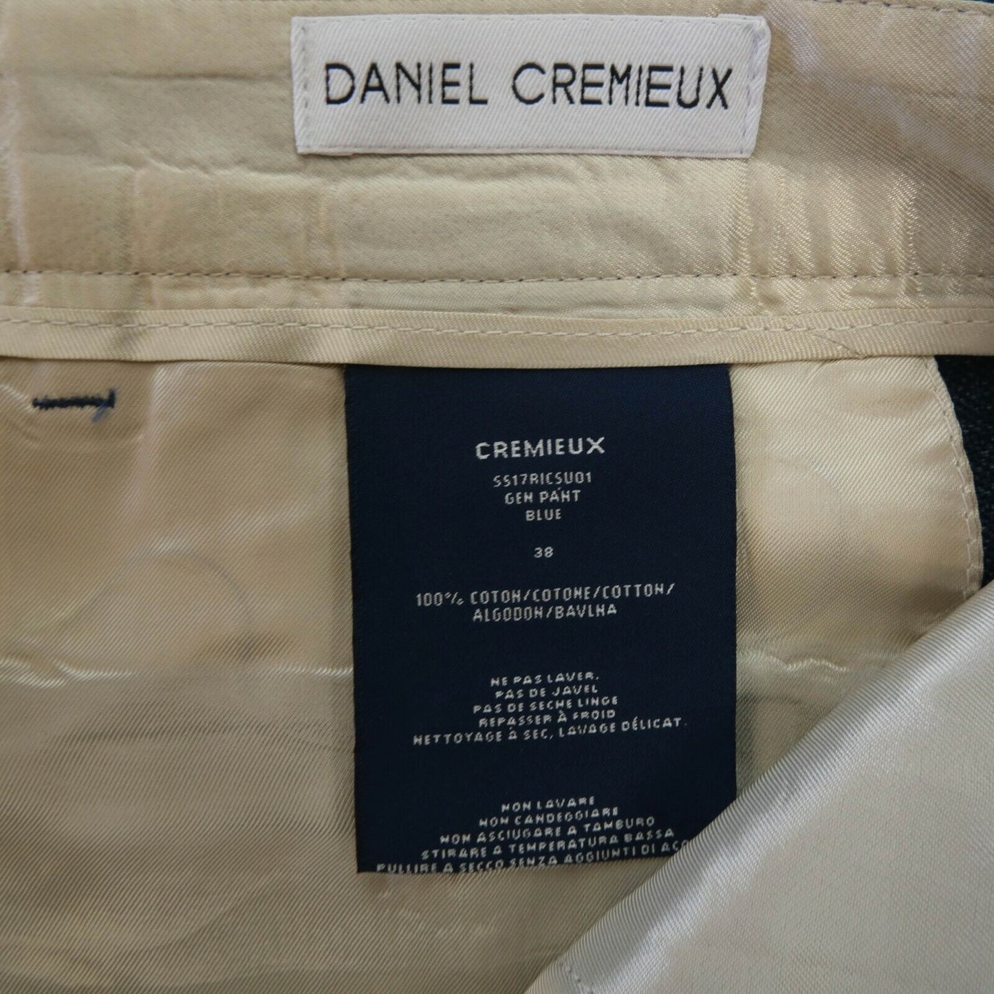 Pantalon Chino Bleu Daniel Crémieux Pantalon Taille 38