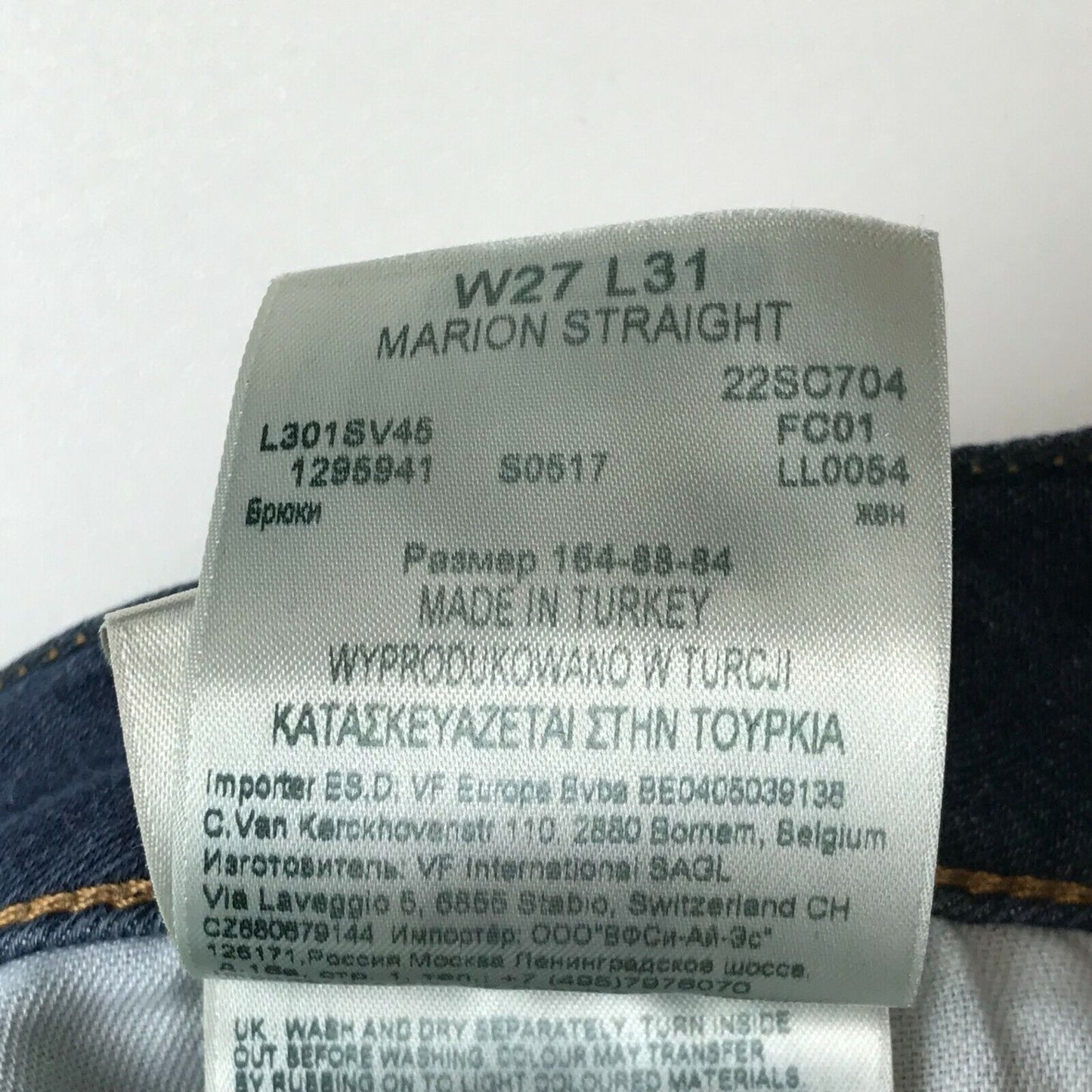 Lee MARION Damen Jeans in normaler gerader Passform, Blau, Größe W27 L31