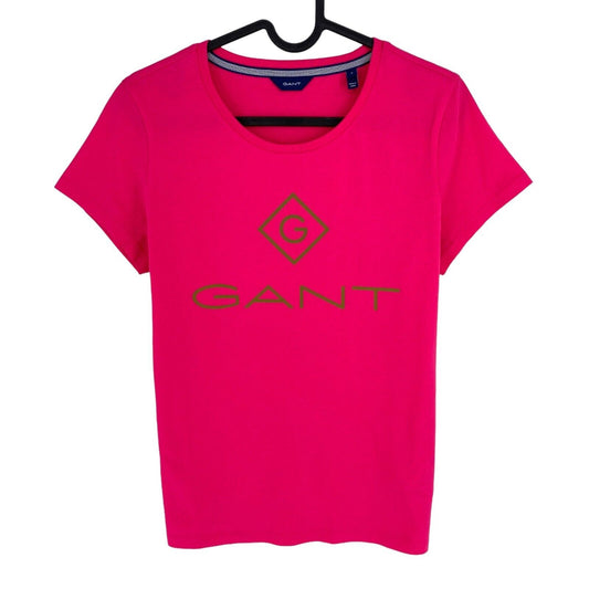 GANT Women Pink Color Lock Up Crew Neck Short Sleeves T Shirt Size S