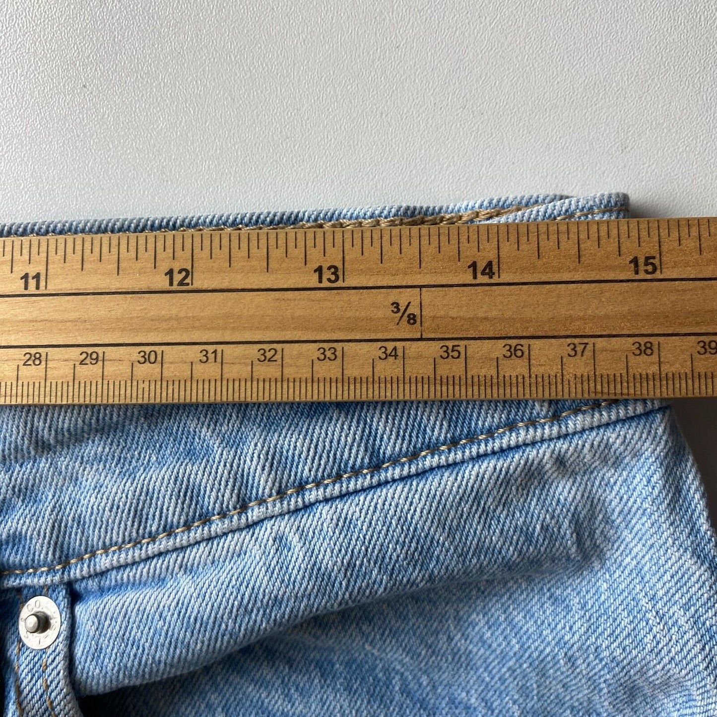 Levi's Premium femme bleu années 70 taille haute coupe droite coupe droite jean déchiré W30 L29