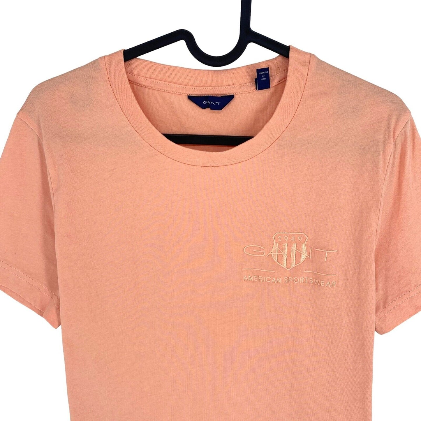 GANT Pinkish Orange Tonal Archive Shield Crew Neck SS T Shirt Size S