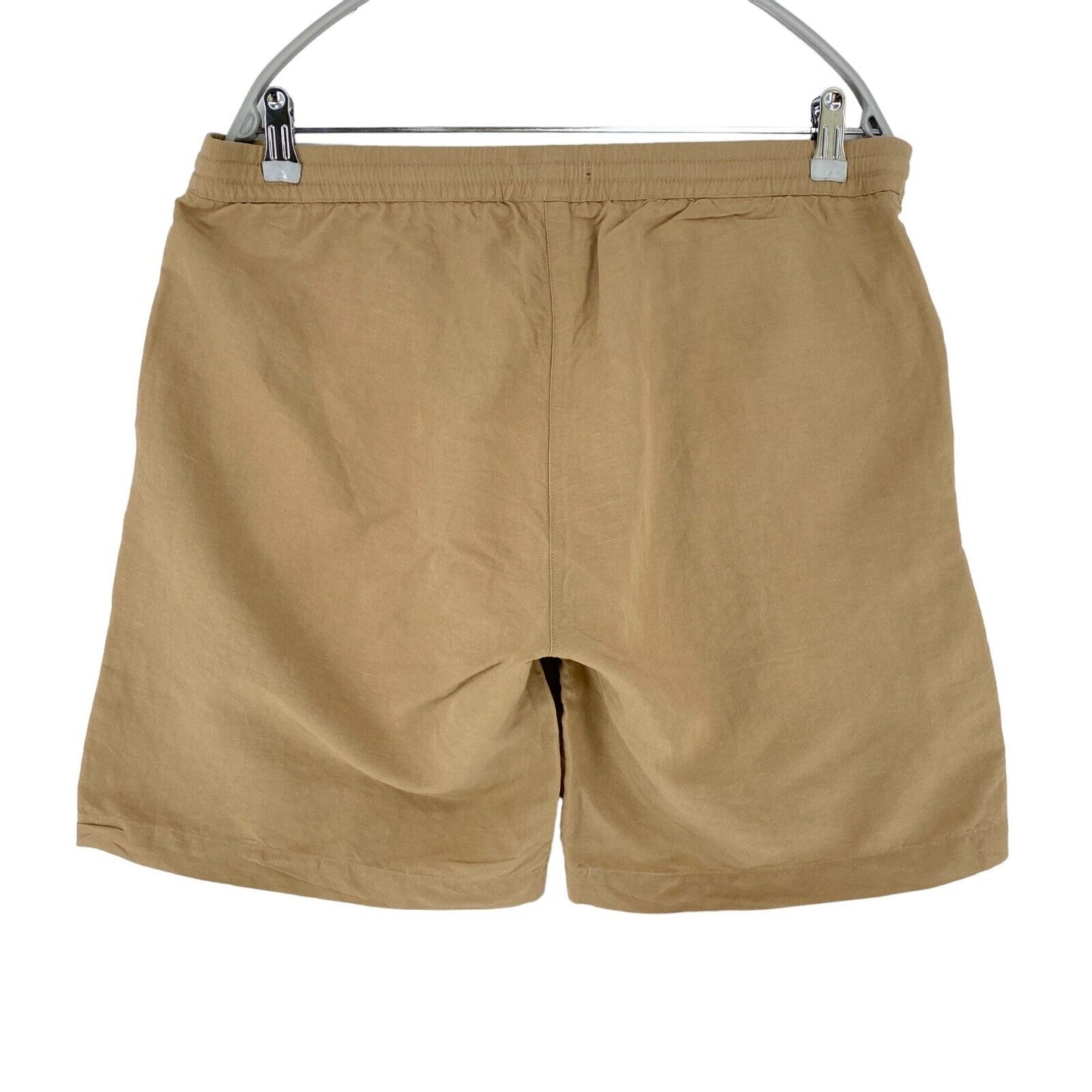 GANT Women Brown Regular Fit Linen Blend Shorts Size EUR 42 UK 14 US 12 W32